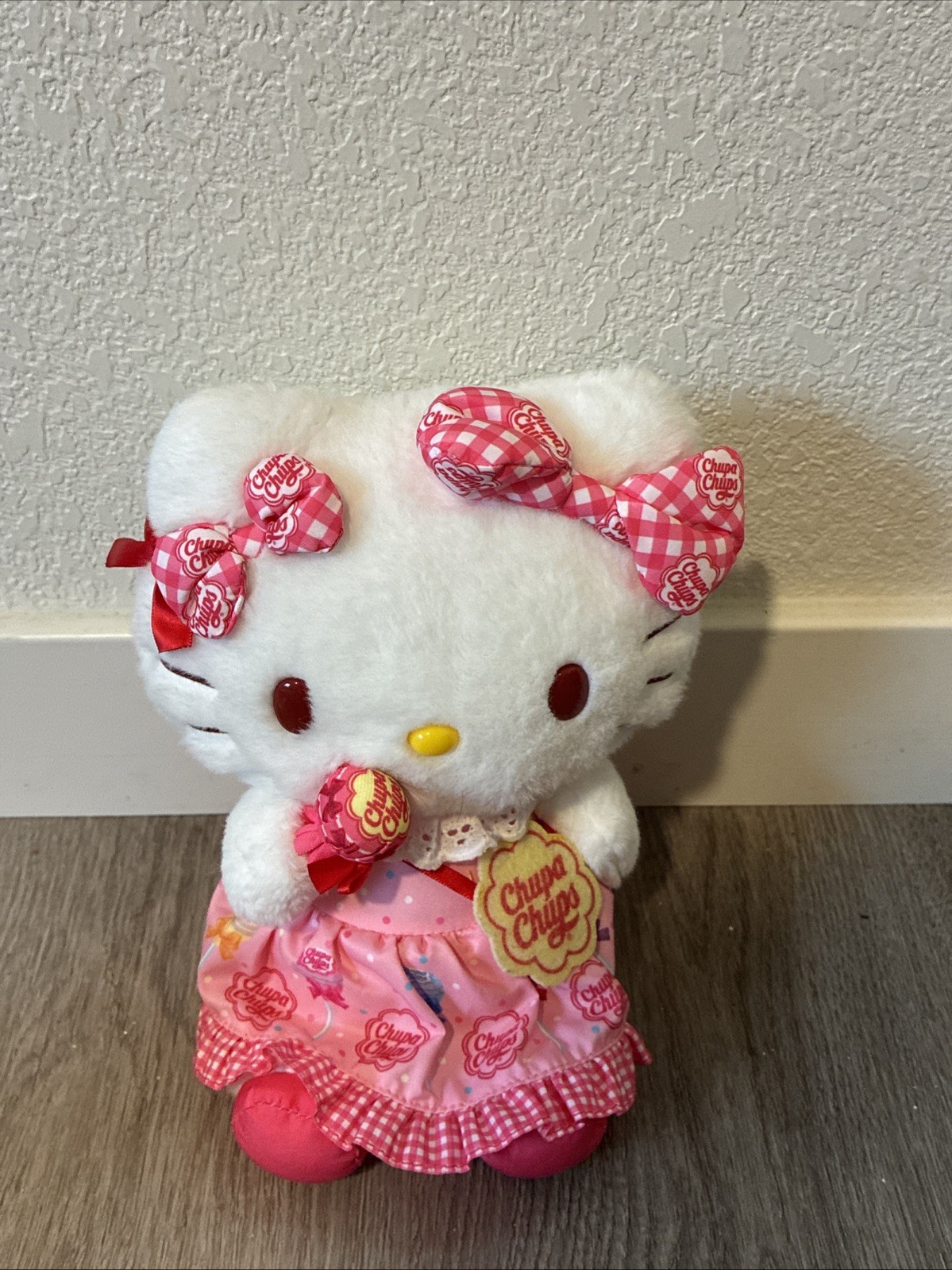 Hello Kitty 2024 Sanrio x Chupa Chups Plush Toy 24cm Rare Collectible