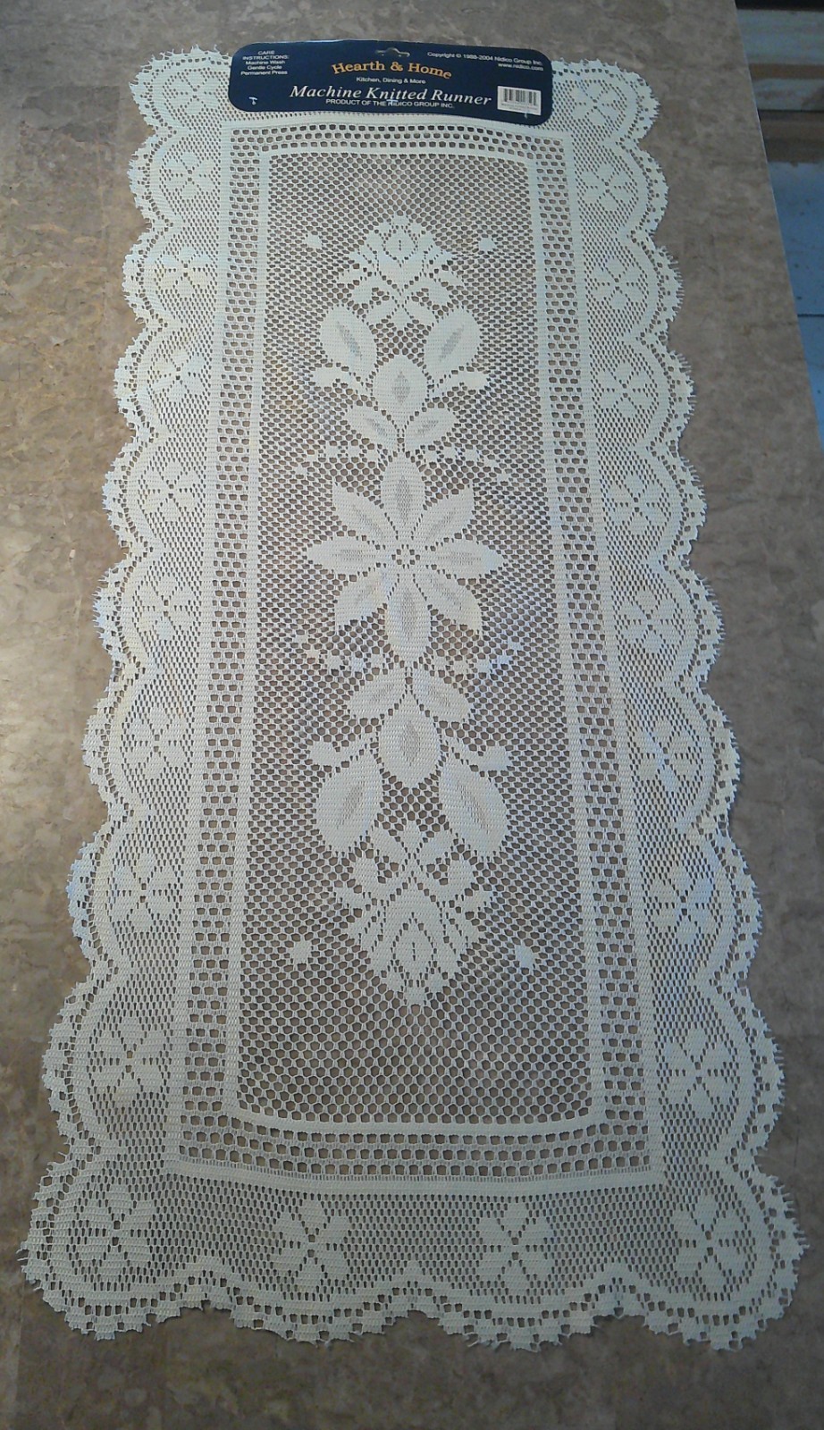 Vintage Hearth & Home Lace Table Runner RN77705 16 x 36