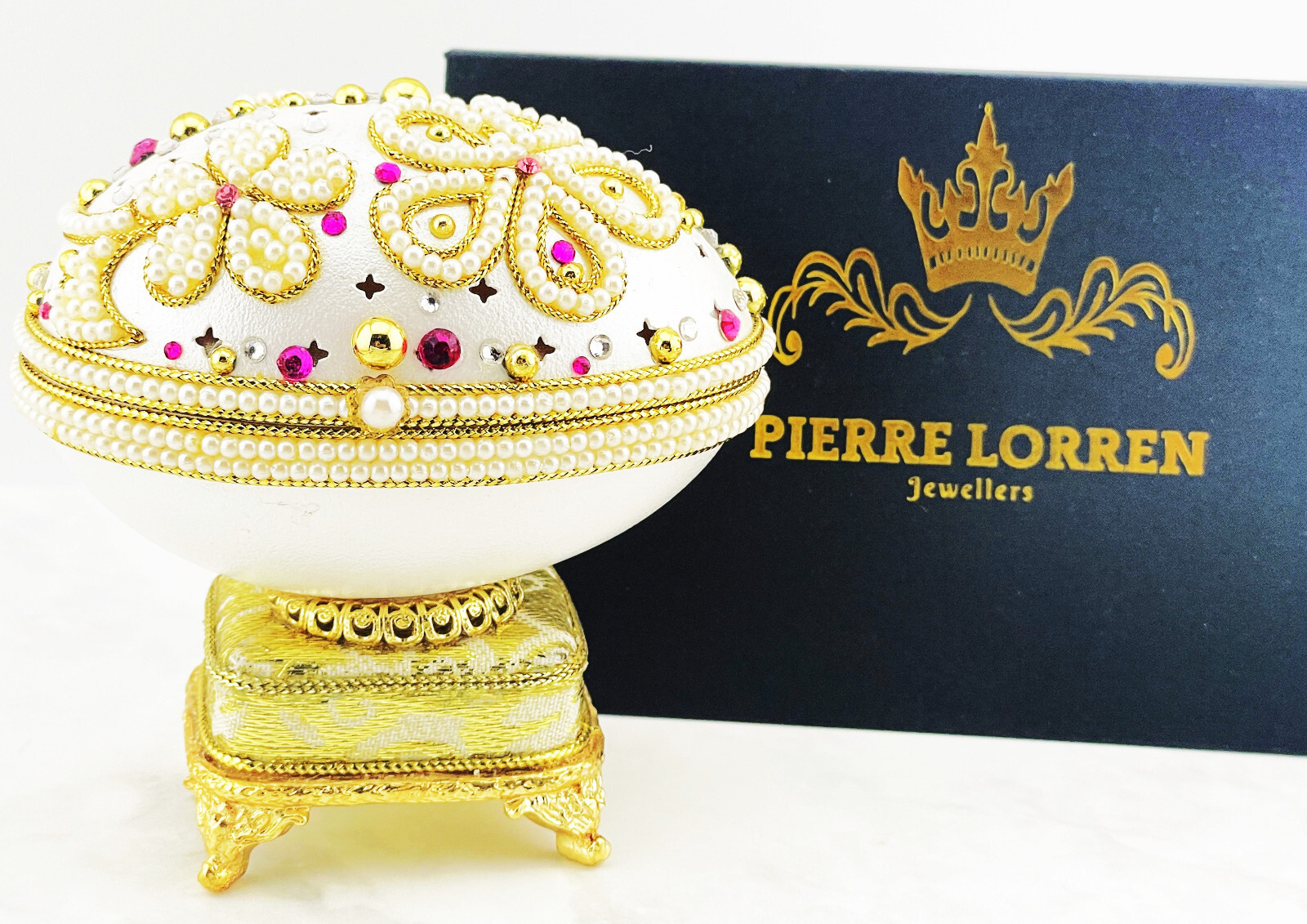 21 Year Old Gift Faberge Egg Natural Egg Faberge Musical Egg Gold Topaz Bracelet