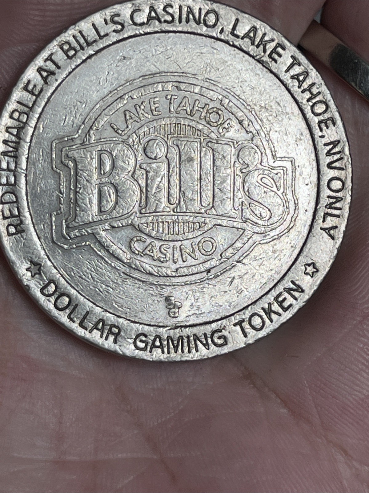 Bill’s Casino Lake Tahoe NV Used Vintage Casino $1 Gaming Token Souvenir Coin