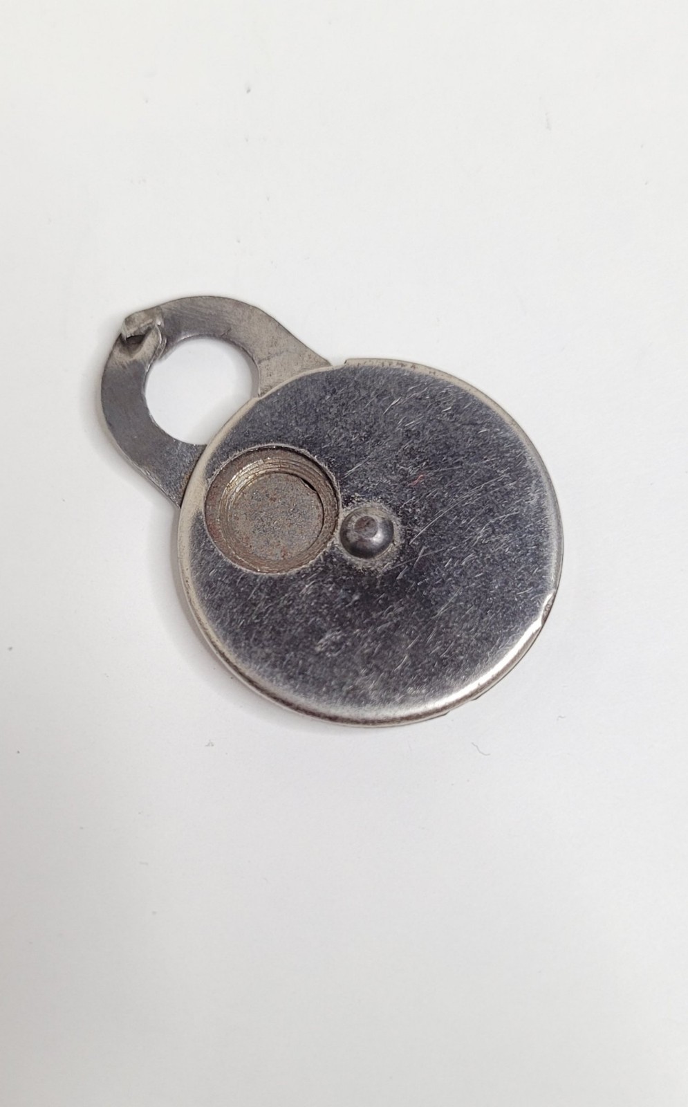 Vintage Cigar Tip Cutter Folding Metal Round Trick Opener