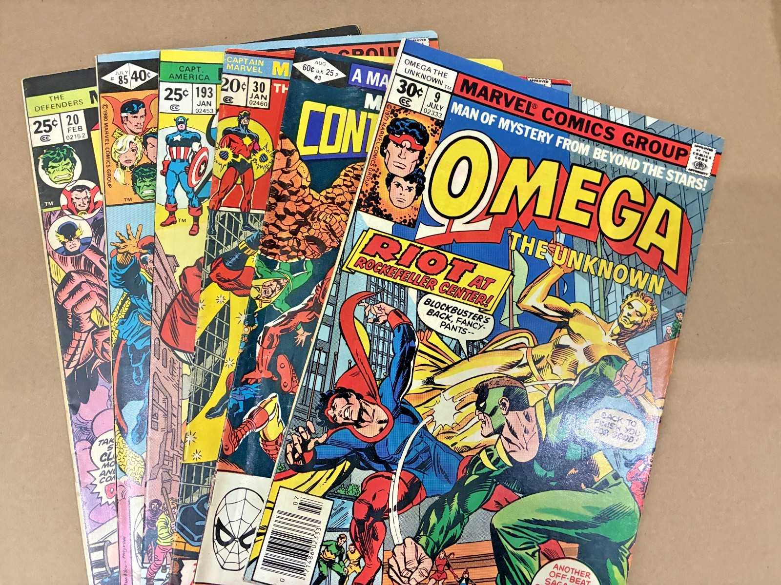 VINTAGE MARVEL BRONZE AGE COMIC BOOK LOT — 8 ORIGINAL COMICS