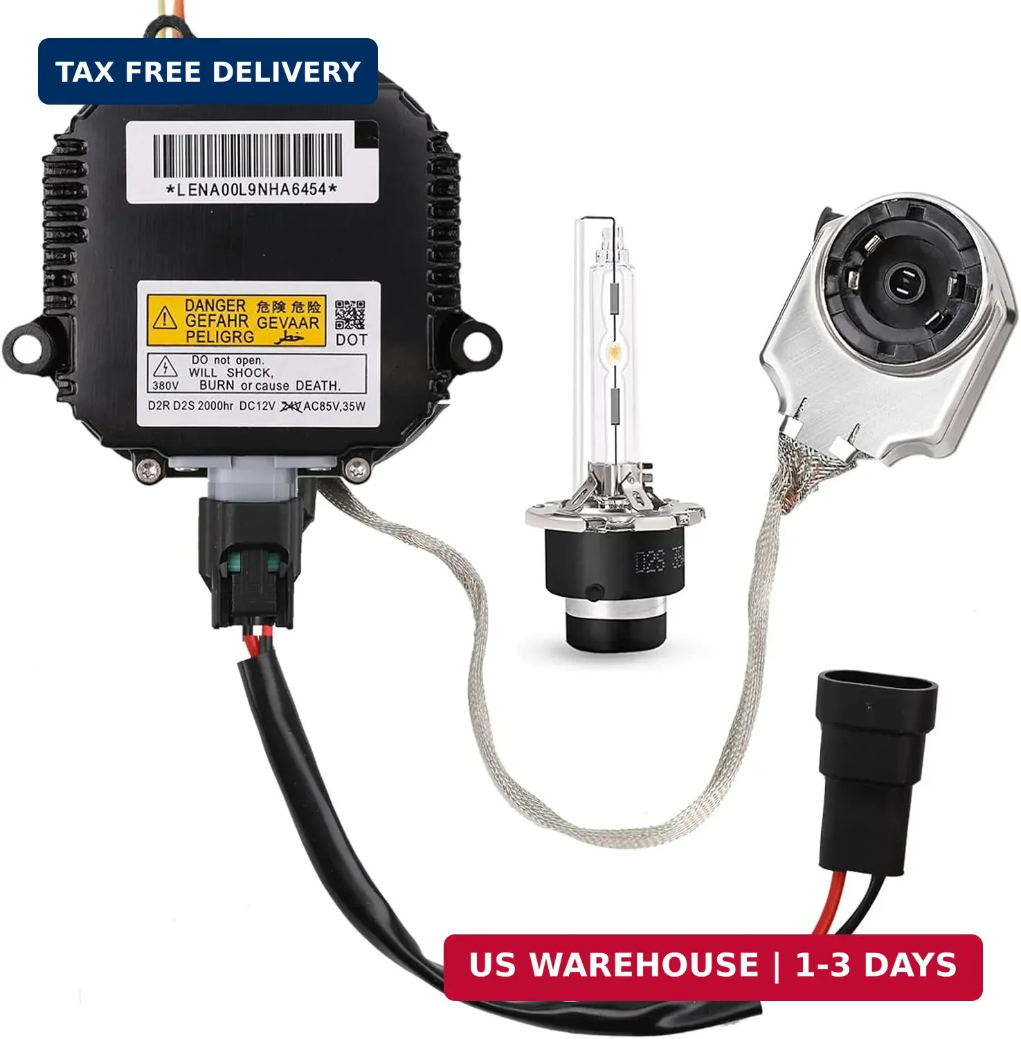 Xenon HID Headlight Ballast Control Unit with Igniter & D2S Bulb - Compatible wi