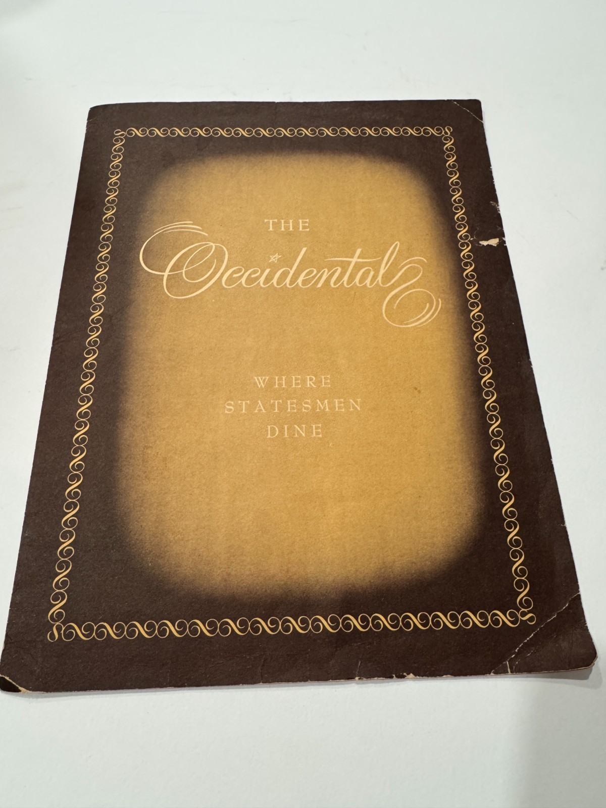 FREE SHIP VINTAGE The Occidental Washington DC Restaurant Menu 1955