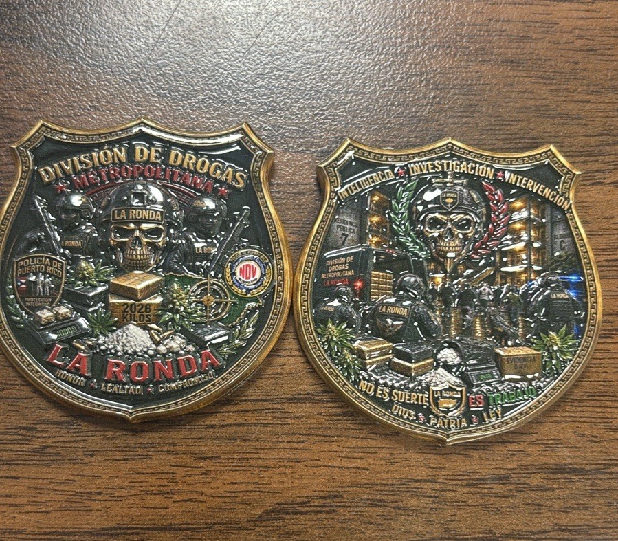 Coin Challenge Drogas Metropolitana La Ronda , Policía De  Puerto Rico