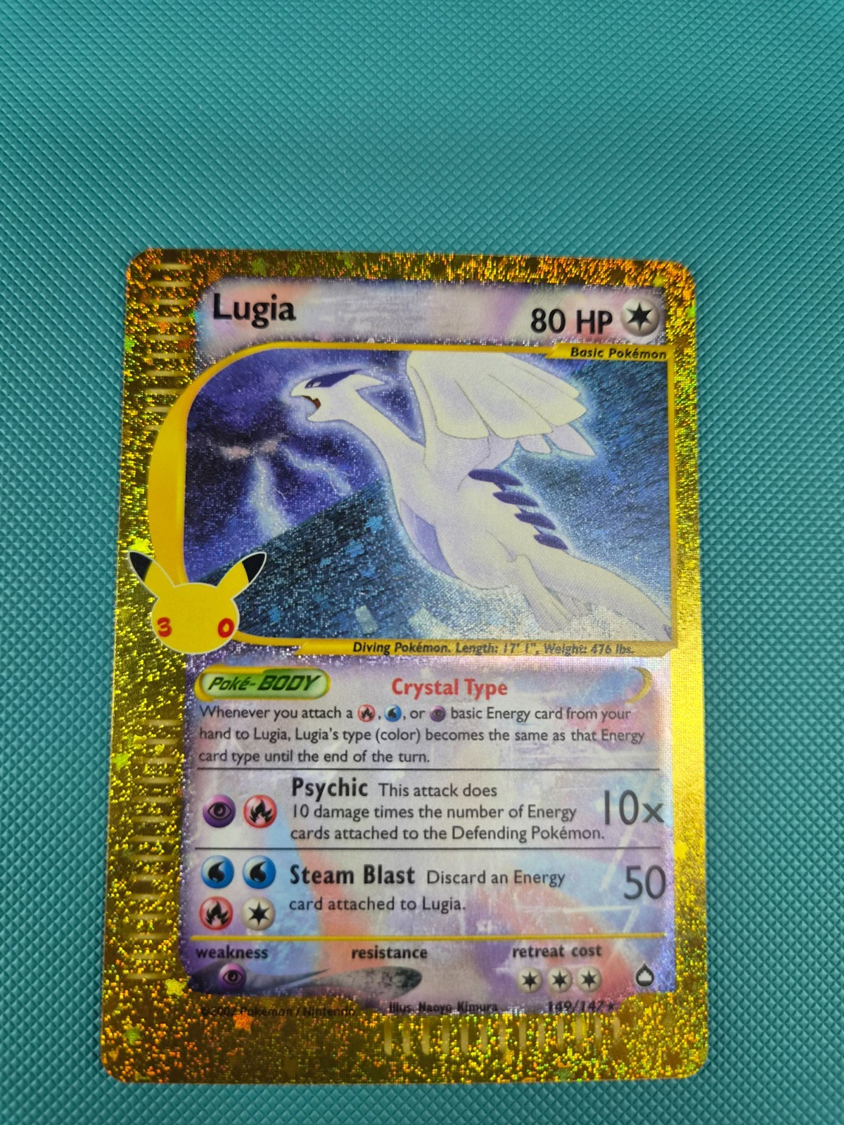 Pokémon TCG 30th anniversary Crystal Lugia NM - 149/147 English