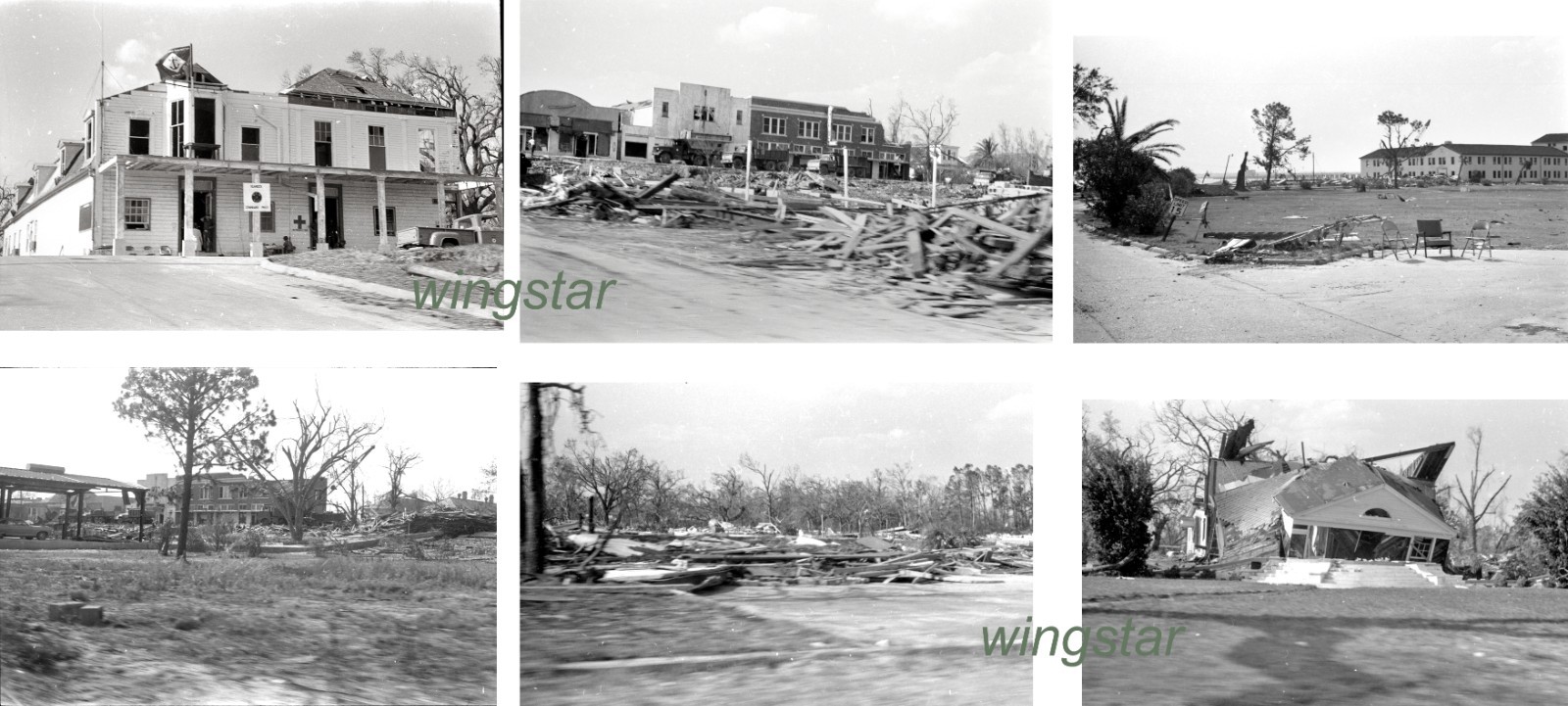 LOT RED CROSS RESPONDS to Hurricane Tornado Storm Damage SIGN Vintage Negatives