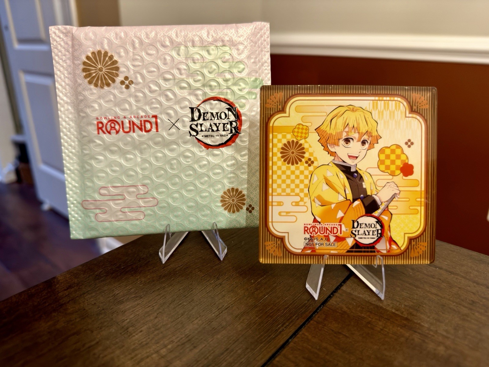 Round1 Exclusive Demon Slayer Official Zenitsu Agatsuma Premium Acrylic Coaster