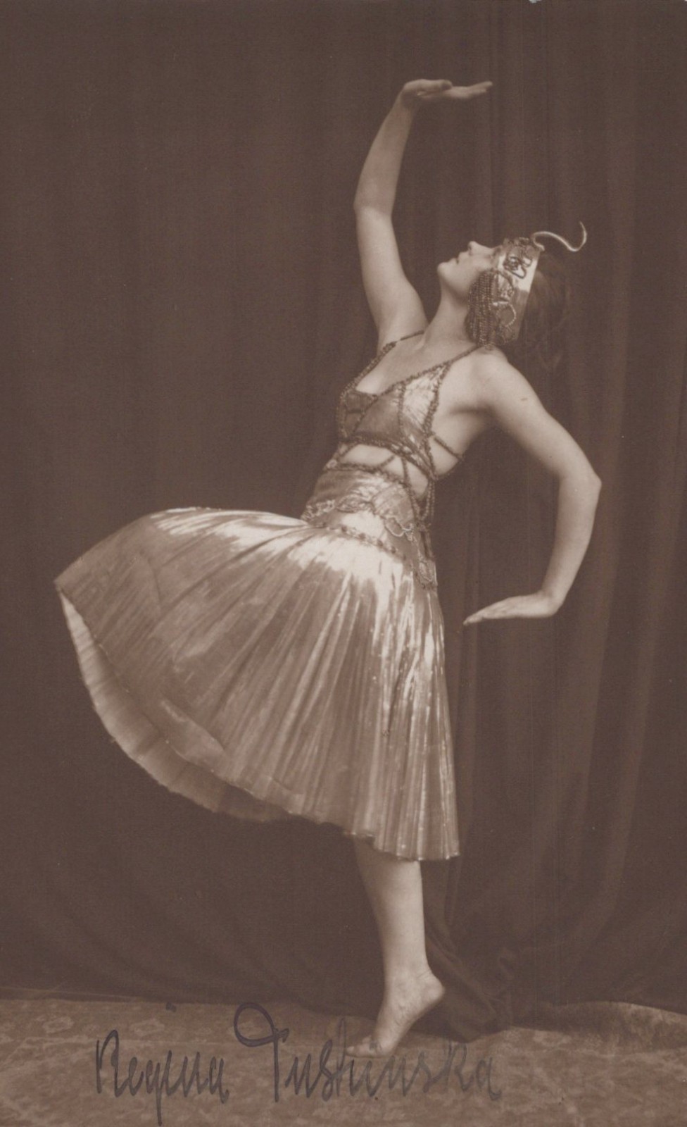 REGINA INSHINSKA RUSSIAN BALLERINA Hand Signed RPPC POSTCARD AUTOGRAPH