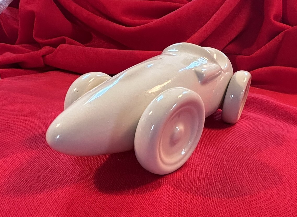 Vintage 1950s 1960s Grand Prix F1 Formula One Car Ceramic Art Sculpture Ferrari