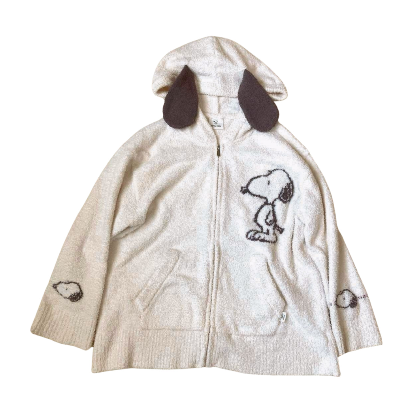 Gelato Pique x Snoopy Jacquard Hoodie Free Size White From Japan Unused 