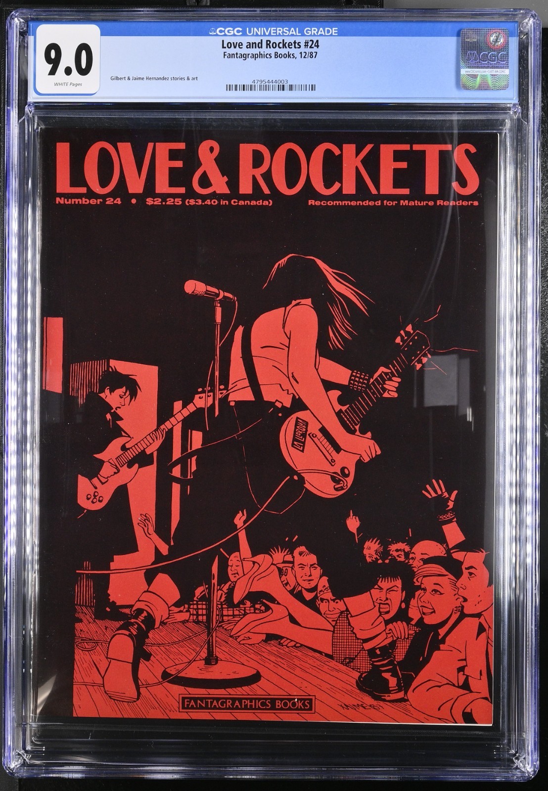 Love and Rockets #24 - CGC 9.0 - VF/NM - WP - Gilbert & Jamie Hernandez - 1987