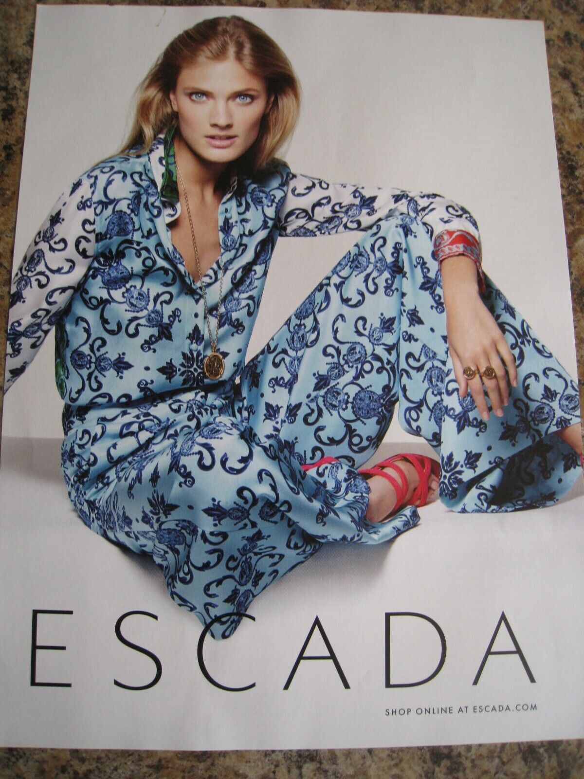 ESCADA ONLINE FASHION DESIGN IMAGE POSTER ADVERT APPROX A4 SIZE FILE 3