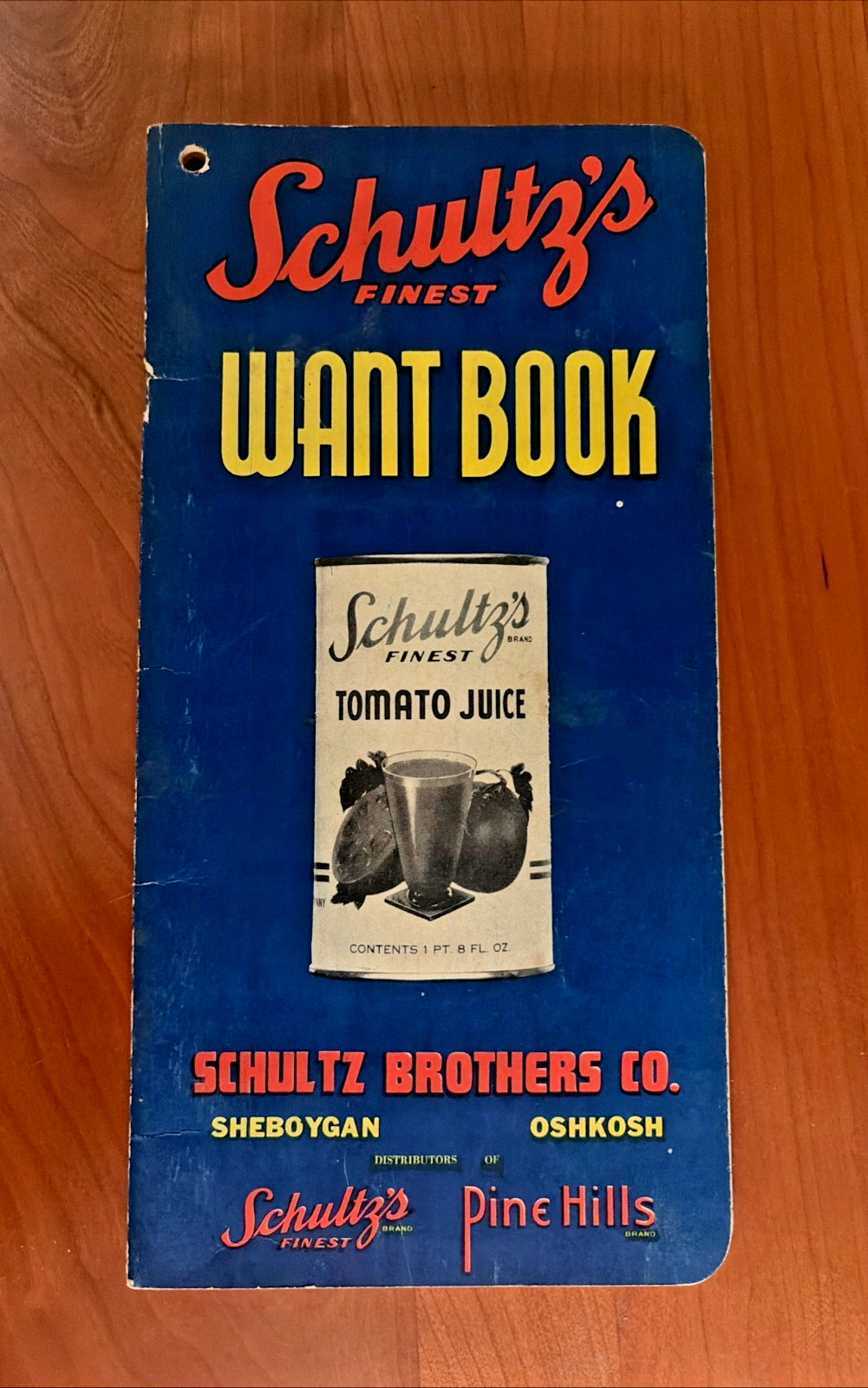 FREE SHIP Schultz's Finest Want Book Sheboygan Oshkosh Wisconsin Notebook