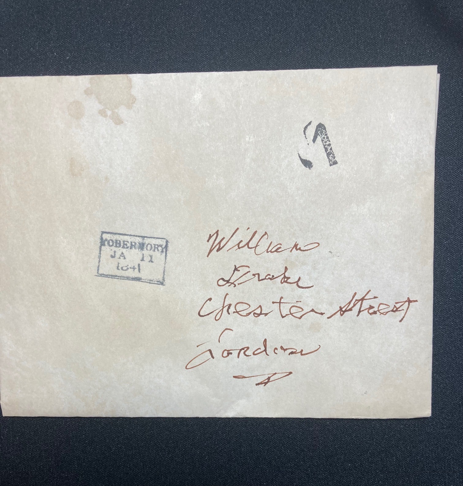 1841 stampless letter London