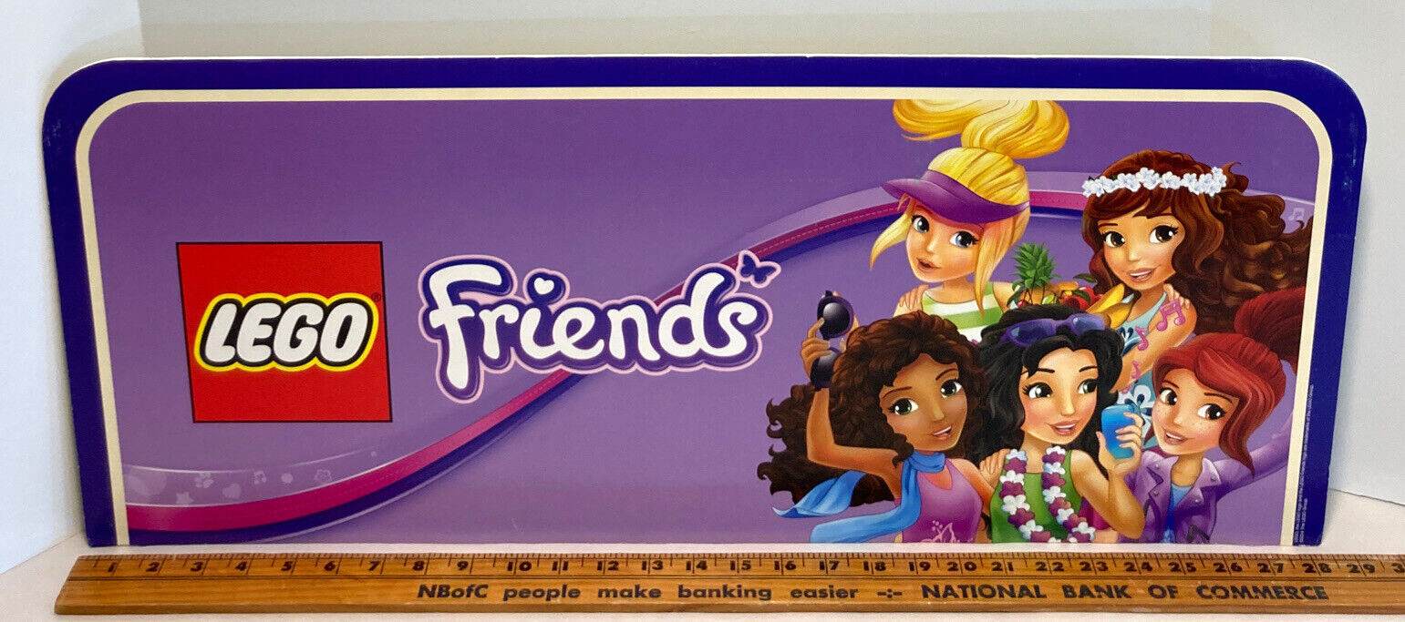 LEGO Friends Store Sign Display 2014 Cardboard Shelf Topper