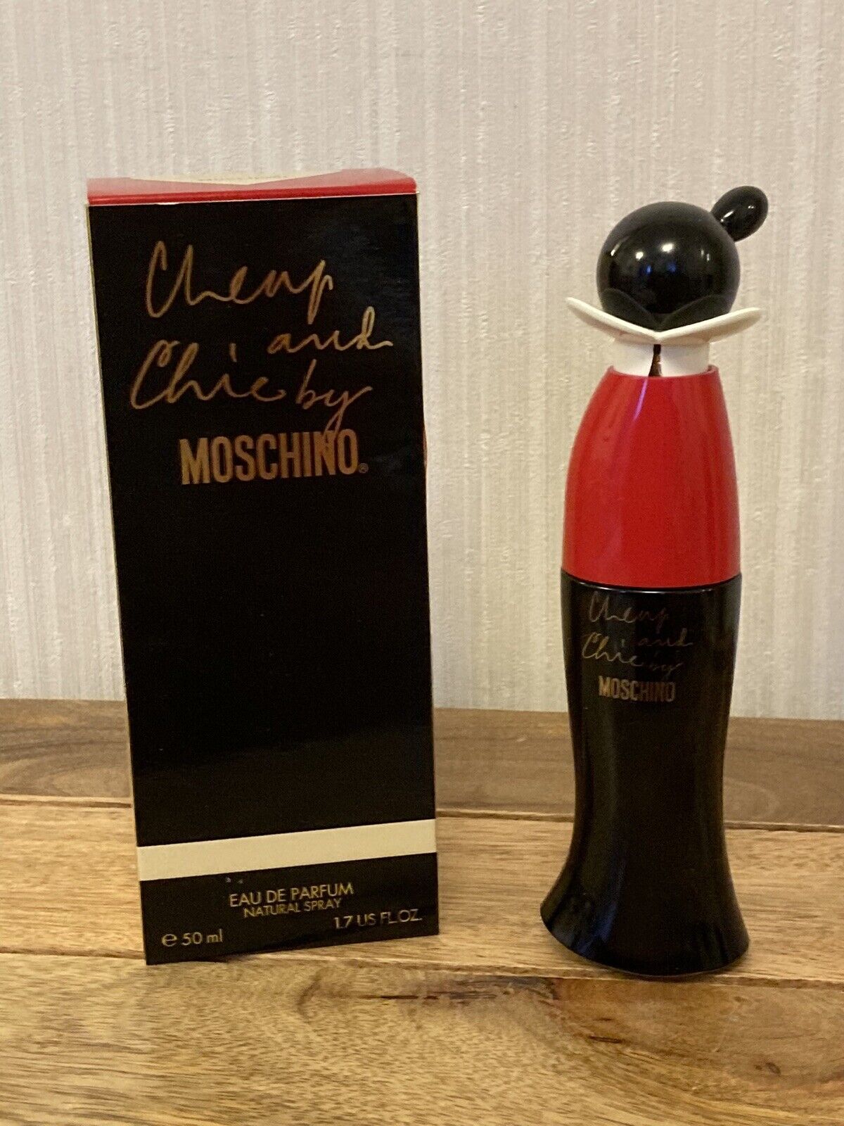 Cheap and Chic by Moschino Eau De Perfume EMPTY bottle 50ml with box collectable