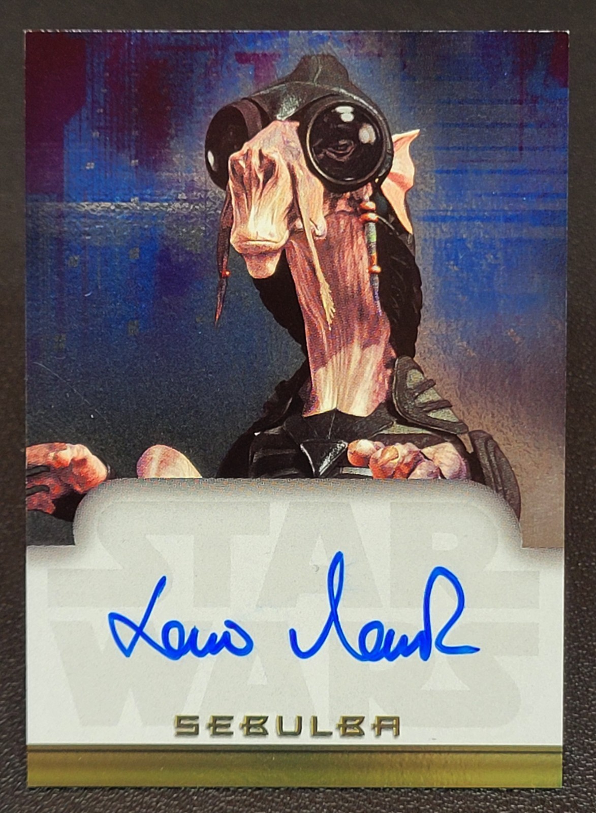 Sebulba / Lewis Macleod 2001 Topps Star Wars Evolution On Card Auto Hard Signed