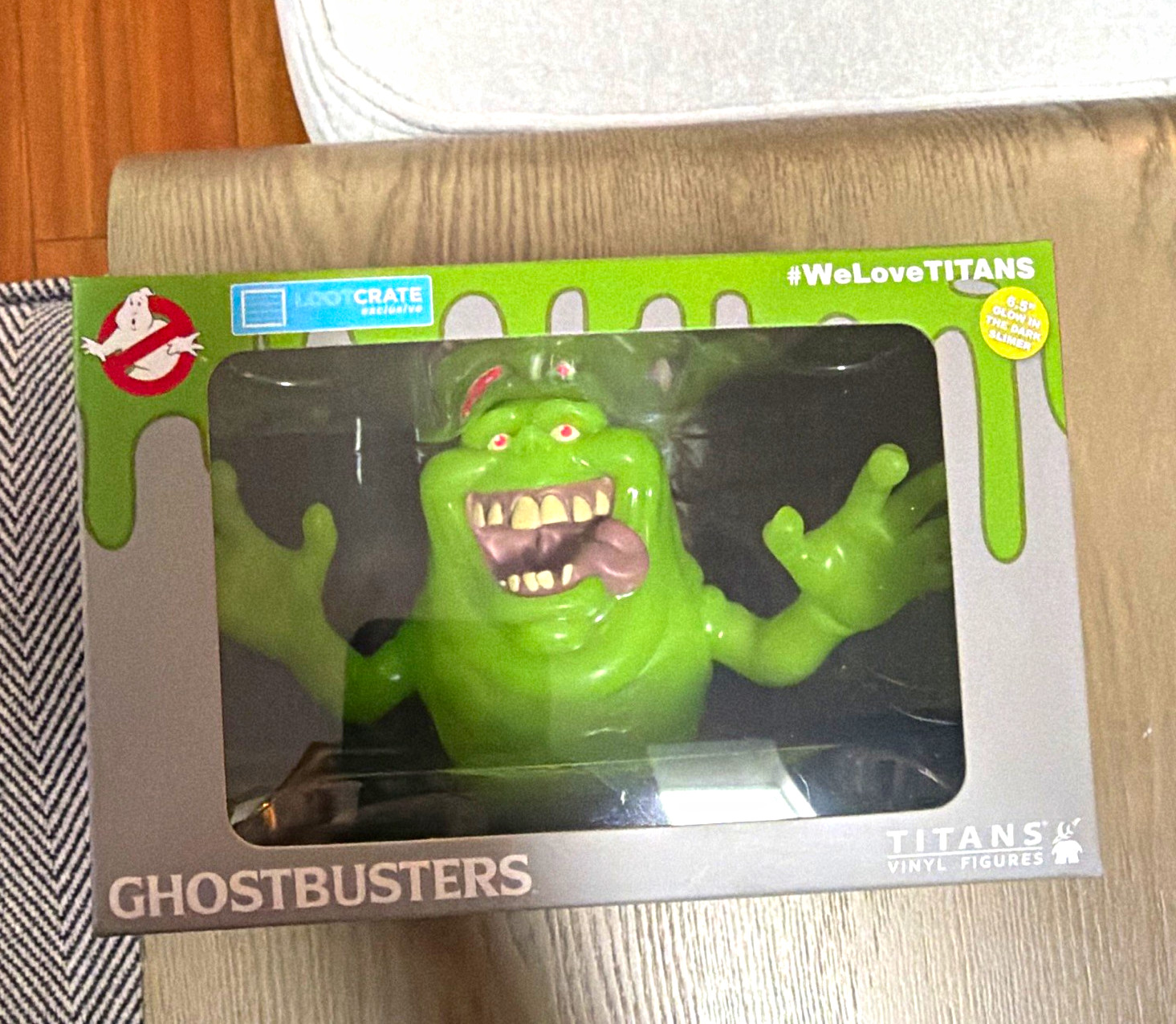 Titan Merchandise Ghostbusters Slimer Vinyl Figure Glow in the Dark Loot Crate