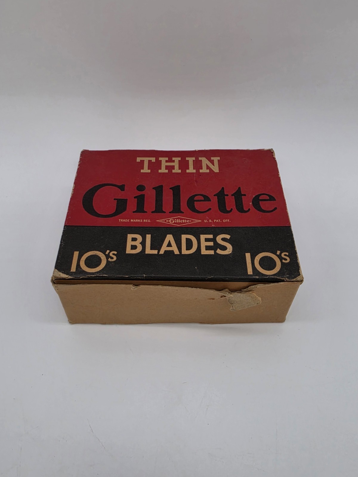 Vintage Gillette Thin Blades Store Display Sales Box 200 NOS Blades