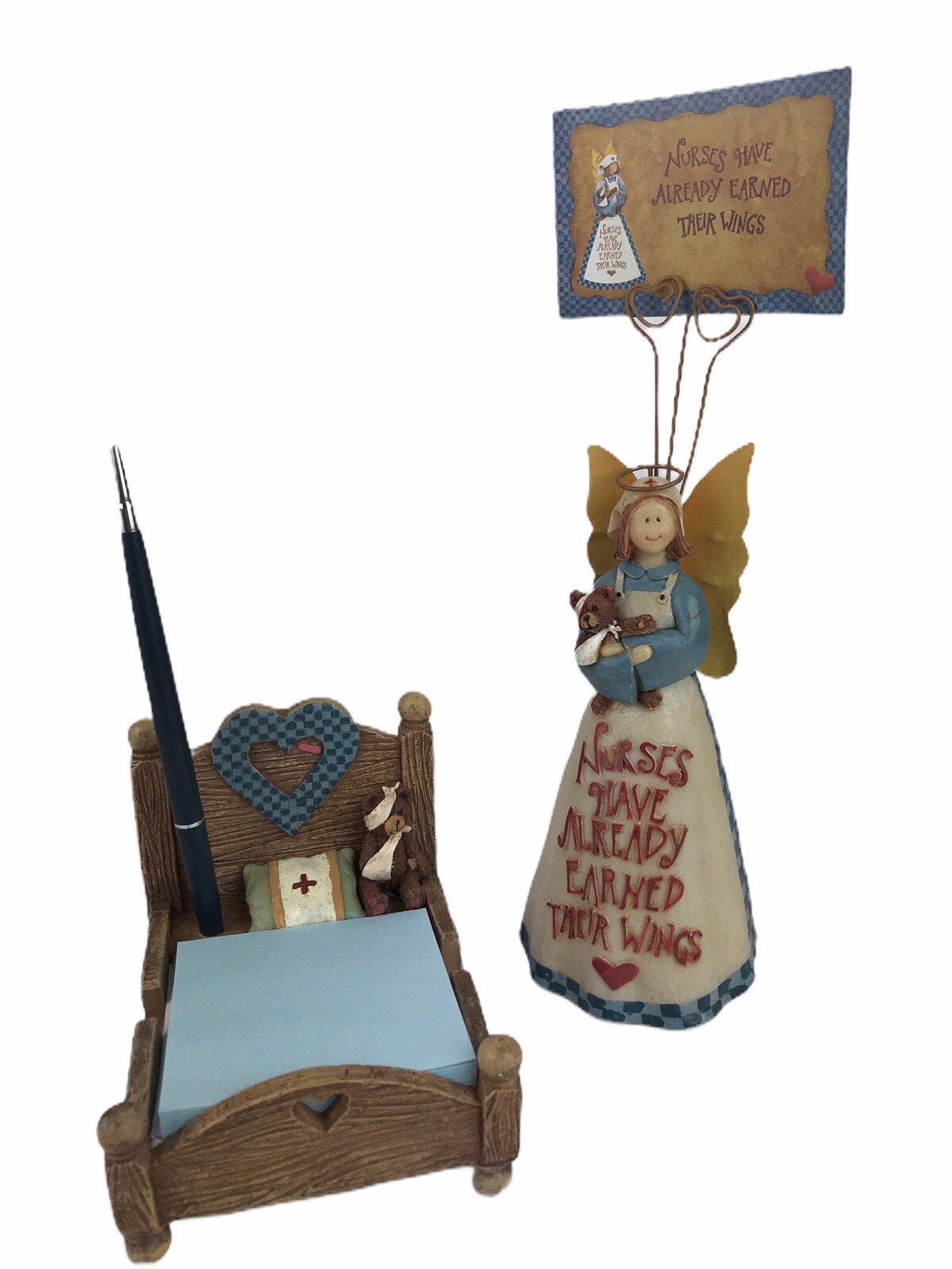 NIB Teresa Kogut Exsclusive Angel Nurses’ Station Memo Set With Pen And Note Pad