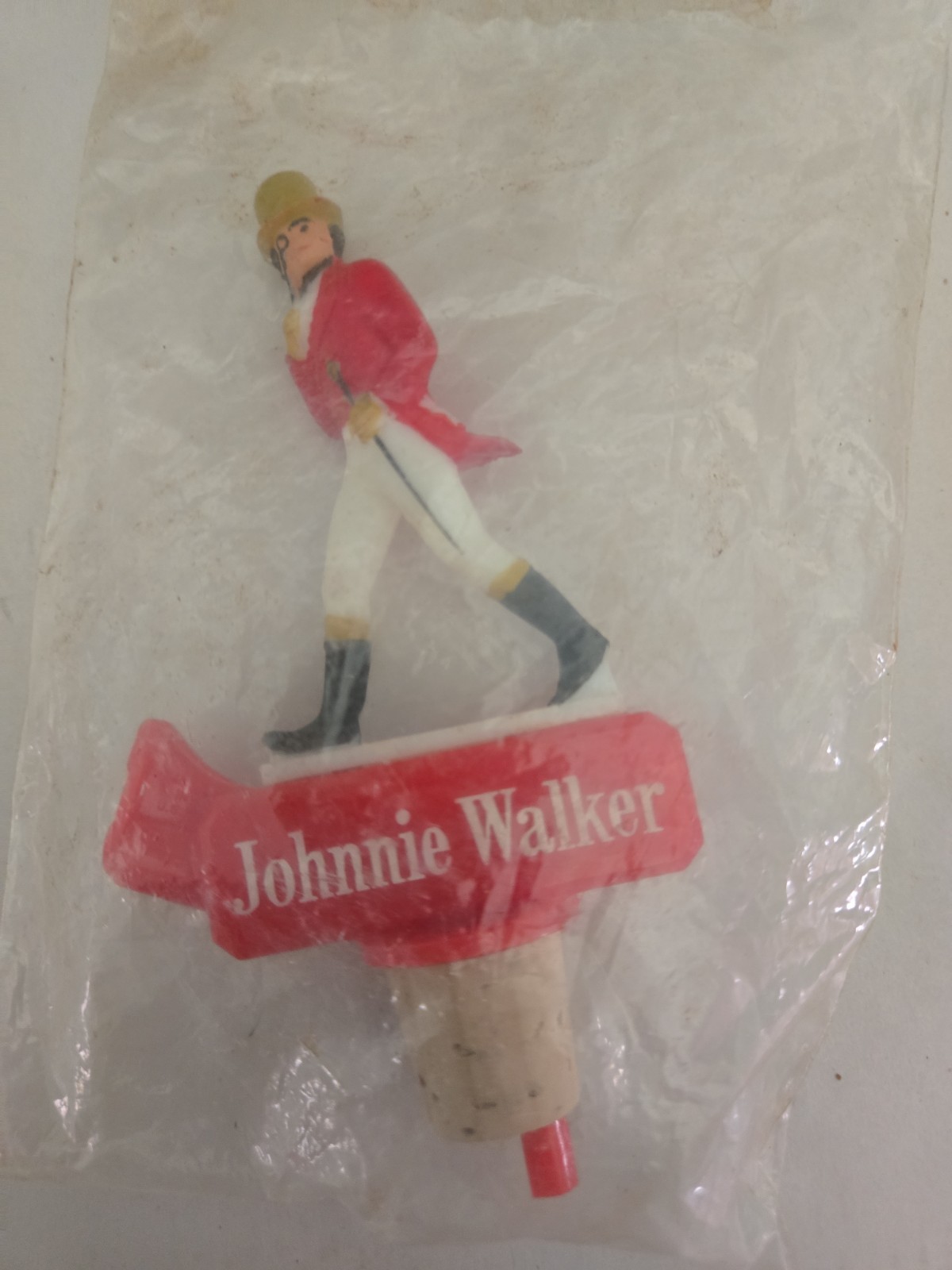 Vintage NOS 1960s Figural Johnnie Walker Bottle Stoppers Pourer Made In USA