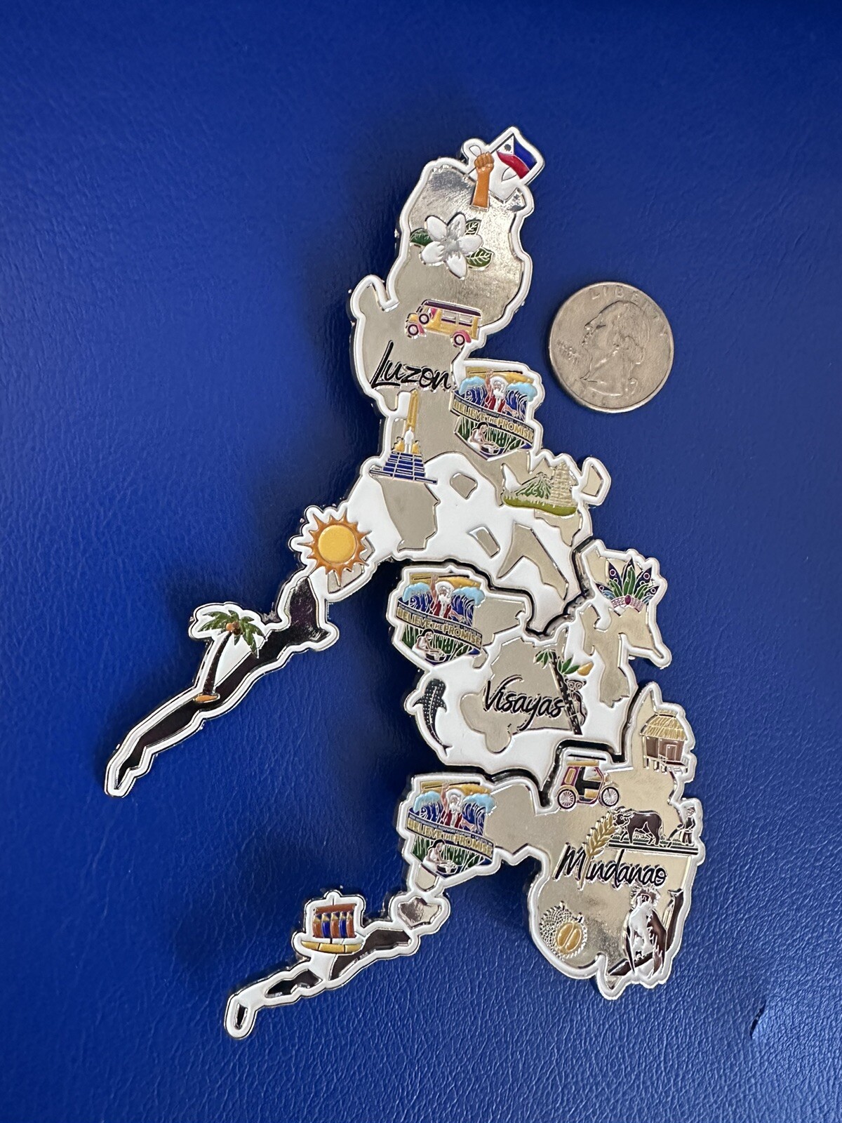 Believe The Promise 2024 Intl Pathfinder Camporee Pins🇵🇭 Silver Puzzle Map