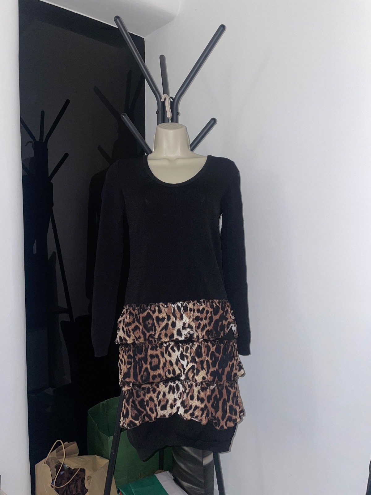 Boutique Moschino black long-sleeve mini dress