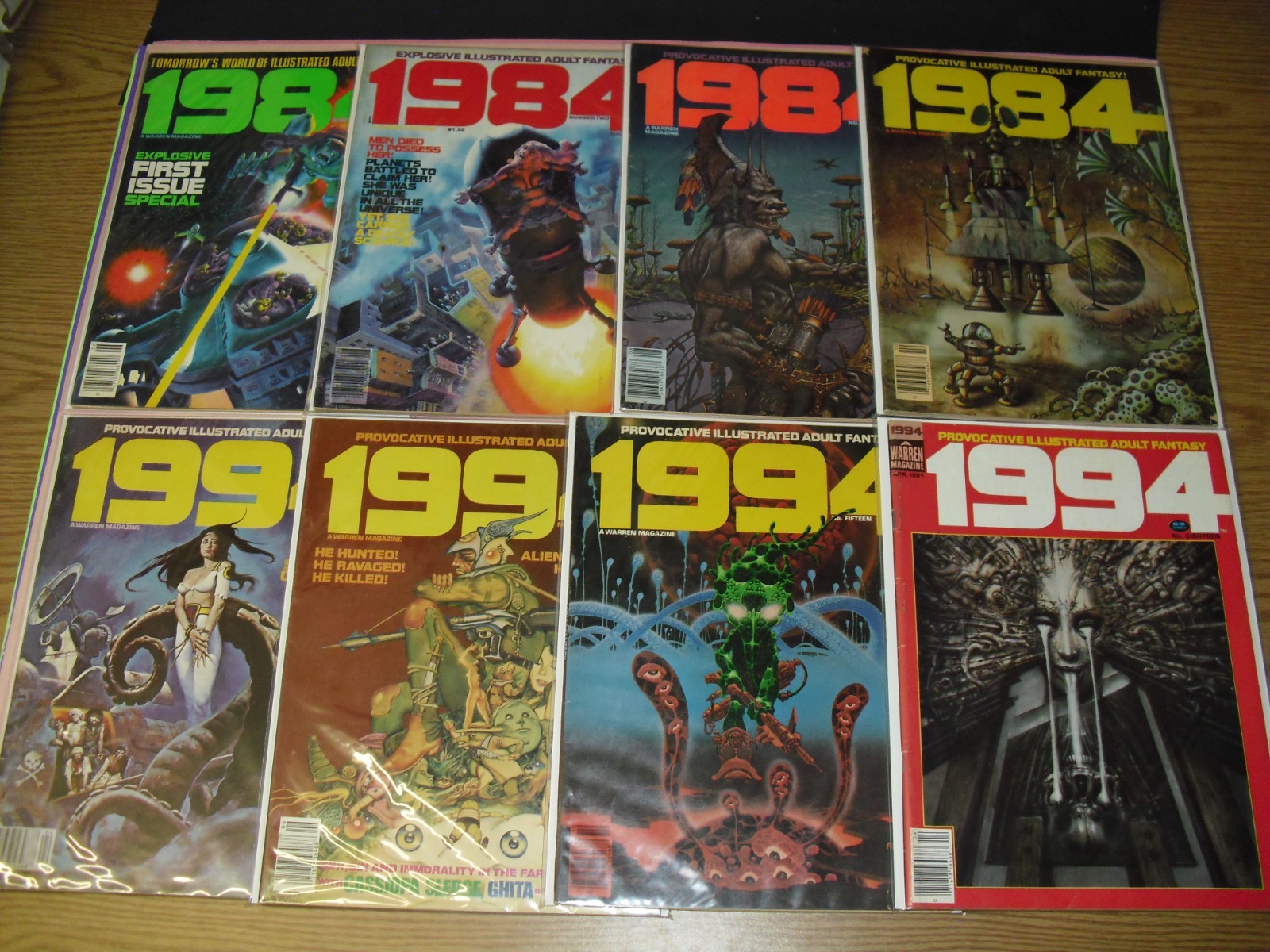1984 & 1994 Magazine #1 2 7 9 12 13 15 & 18 all around VF from 1978 Warren 210