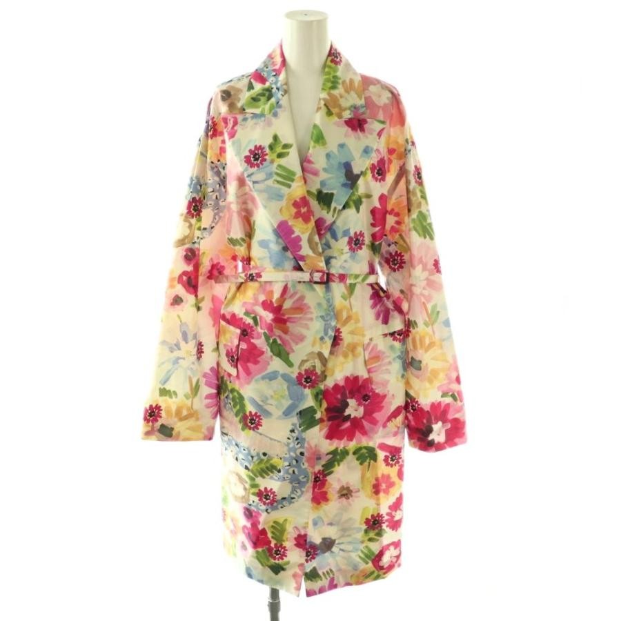 ESCADA Silk Flower Spring Coat Women\'s Multicolor Size 36 (Ages 14+)