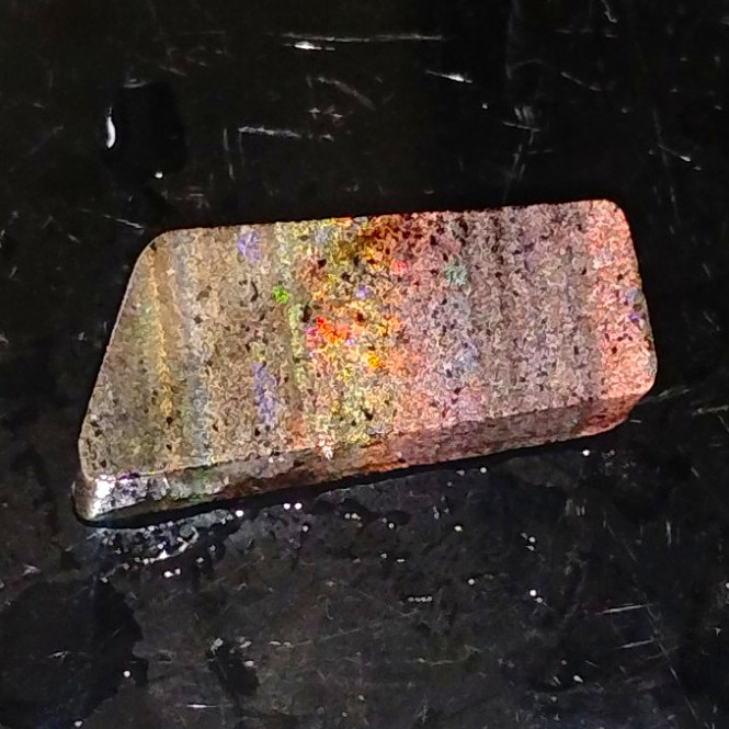 Andamooka Rainbow Matrix Opal  Slab Multicolored Bright Flash