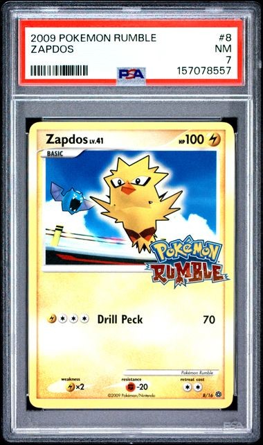 2009 POKEMON RUMBLE #8 ZAPDOS PSA 8