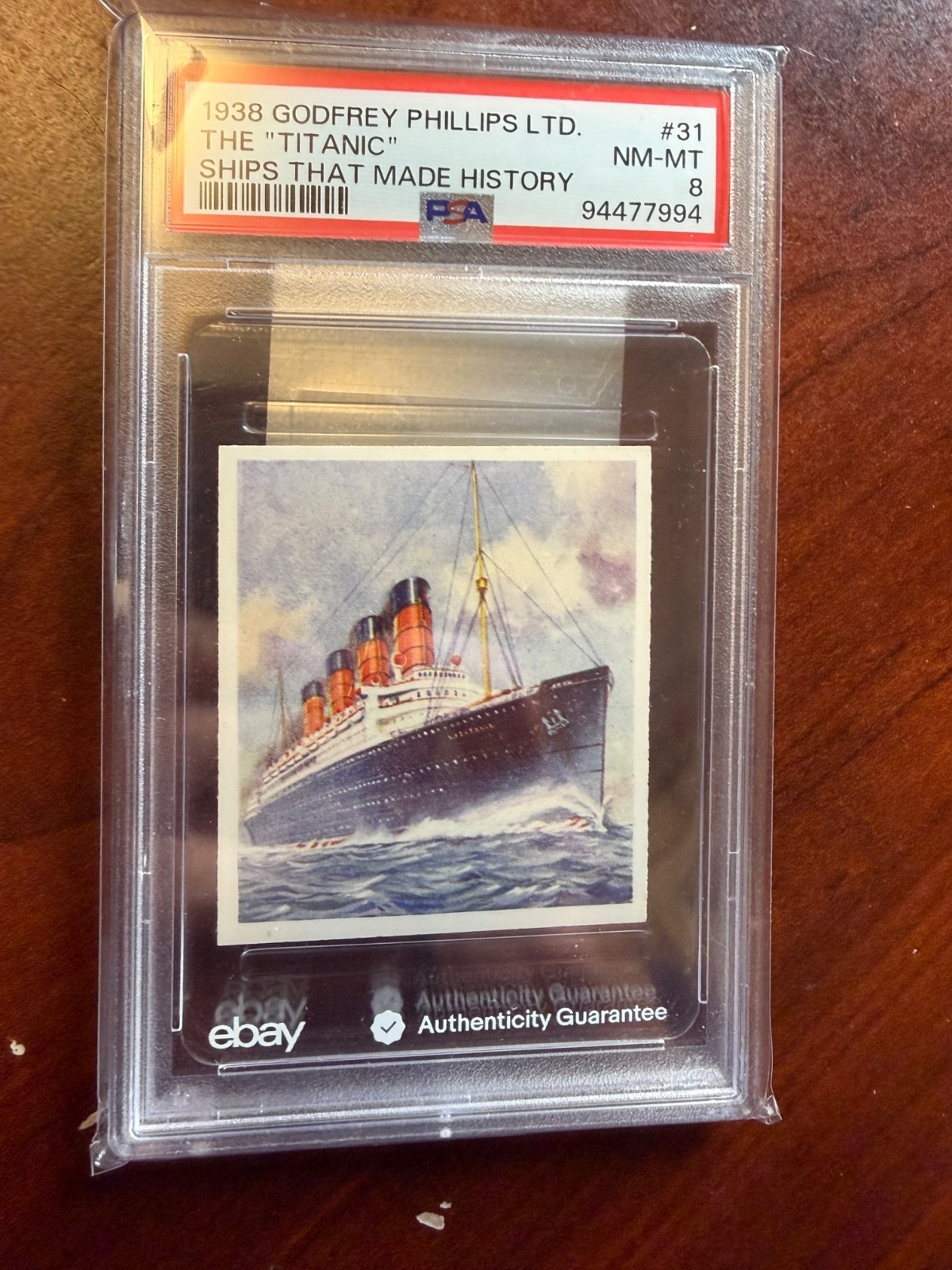 RARE 1938 Godfrey Phillips Ships That Have Made History The Titanic #31 PSA 8 RARE 1938 Godfrey Phillips Ships That Have Made History The Titanic #31 PSA 8