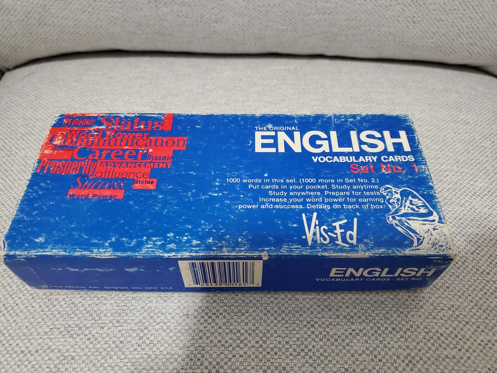 Vintage 1986 Vis-Ed English Vocabulary Cards Set 1 Visual Education Flashcards