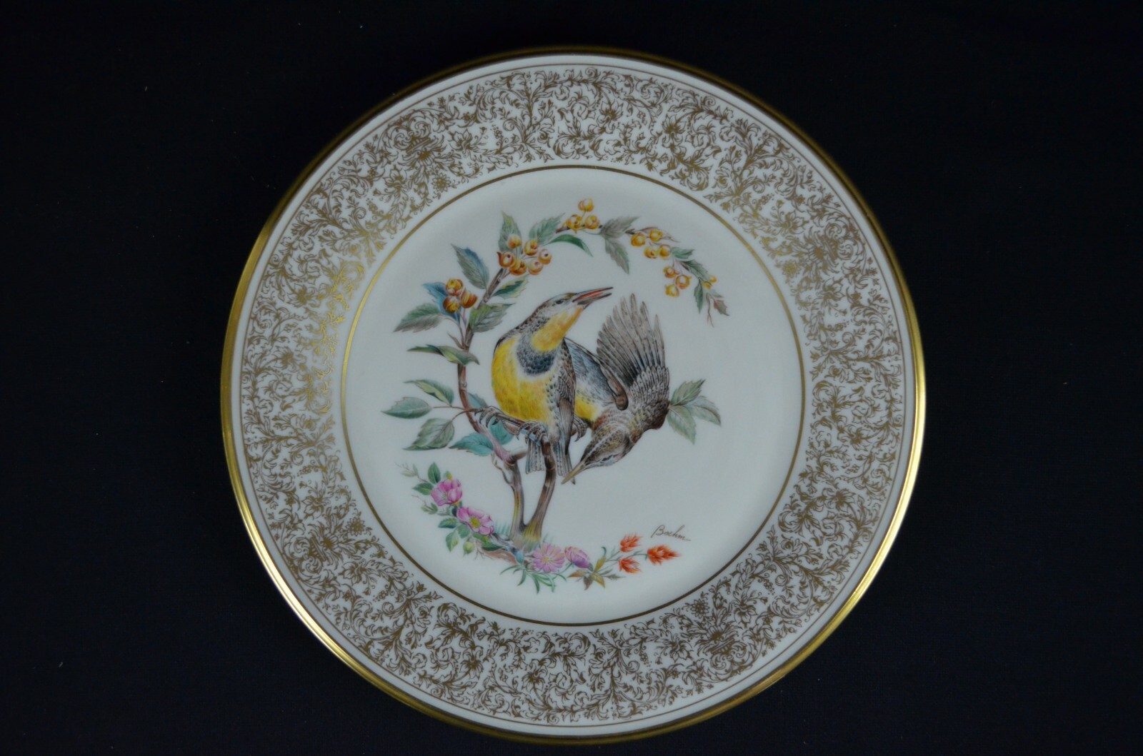 1973 Lenox Boehm Bird Collectible Plate Meadowlark 10 3/4\