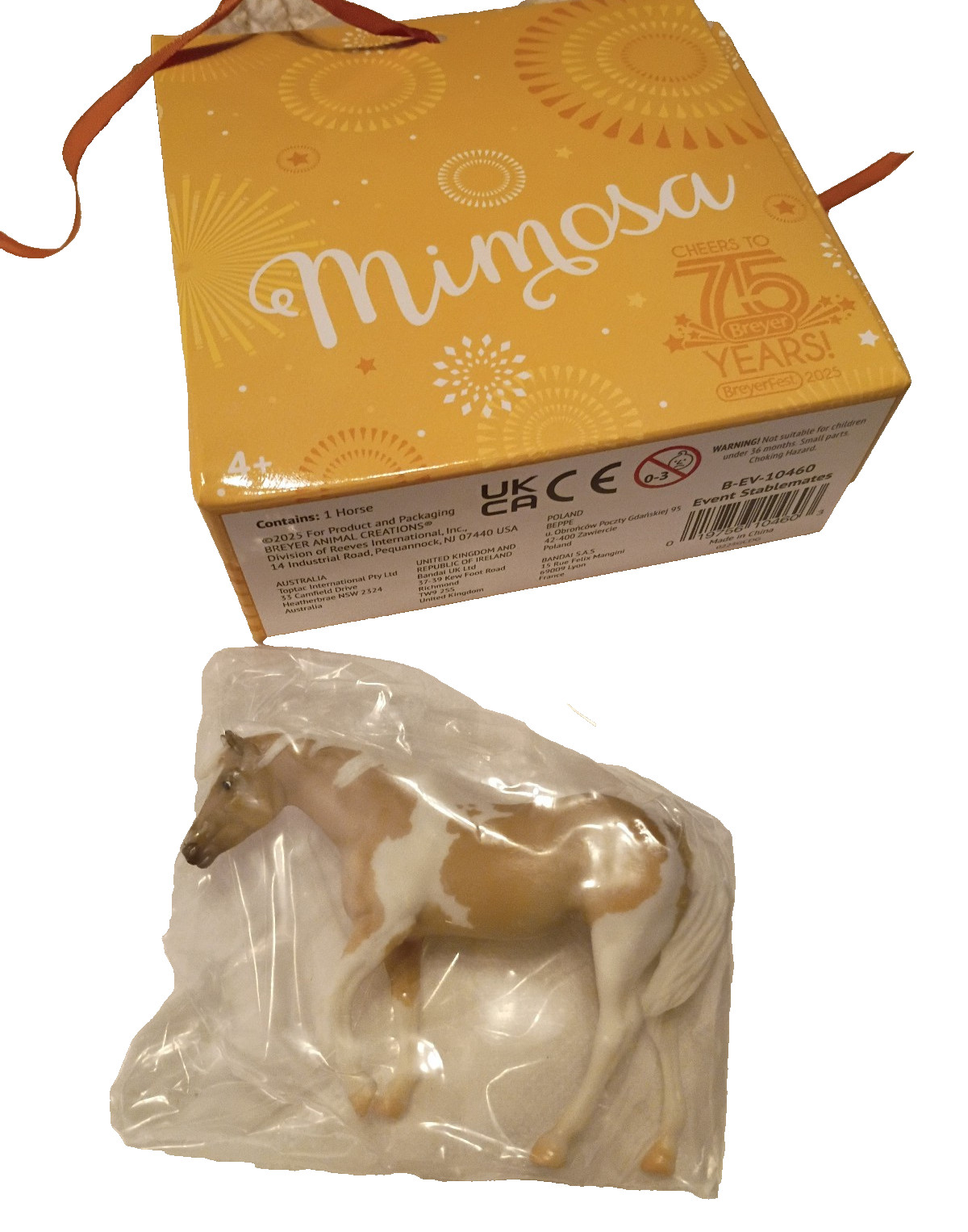 BREYER BREYERFEST 2025 MIMOSA STABLEMATE INDIAN PONY PALOMINO TOBIANO PINT0 NEW