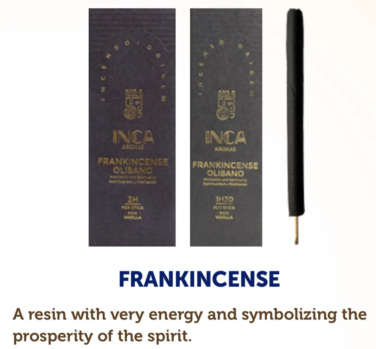Inca Aromas- Frankincense Origen Incense (9 pcs) – Premium Resin Incense #EE04
