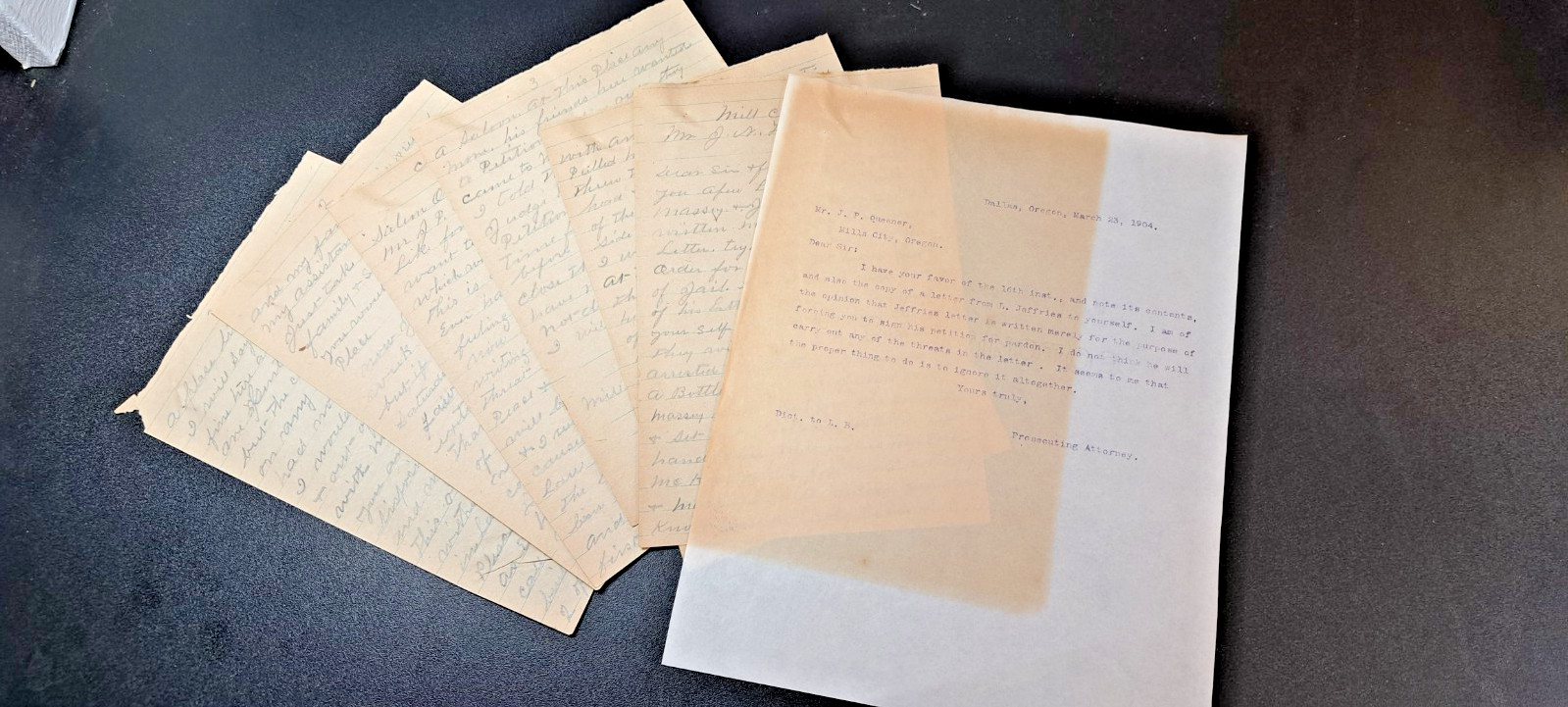 1903-1904 Oregon Saloon Fight & Extortion Letter Archive Lot Mill City