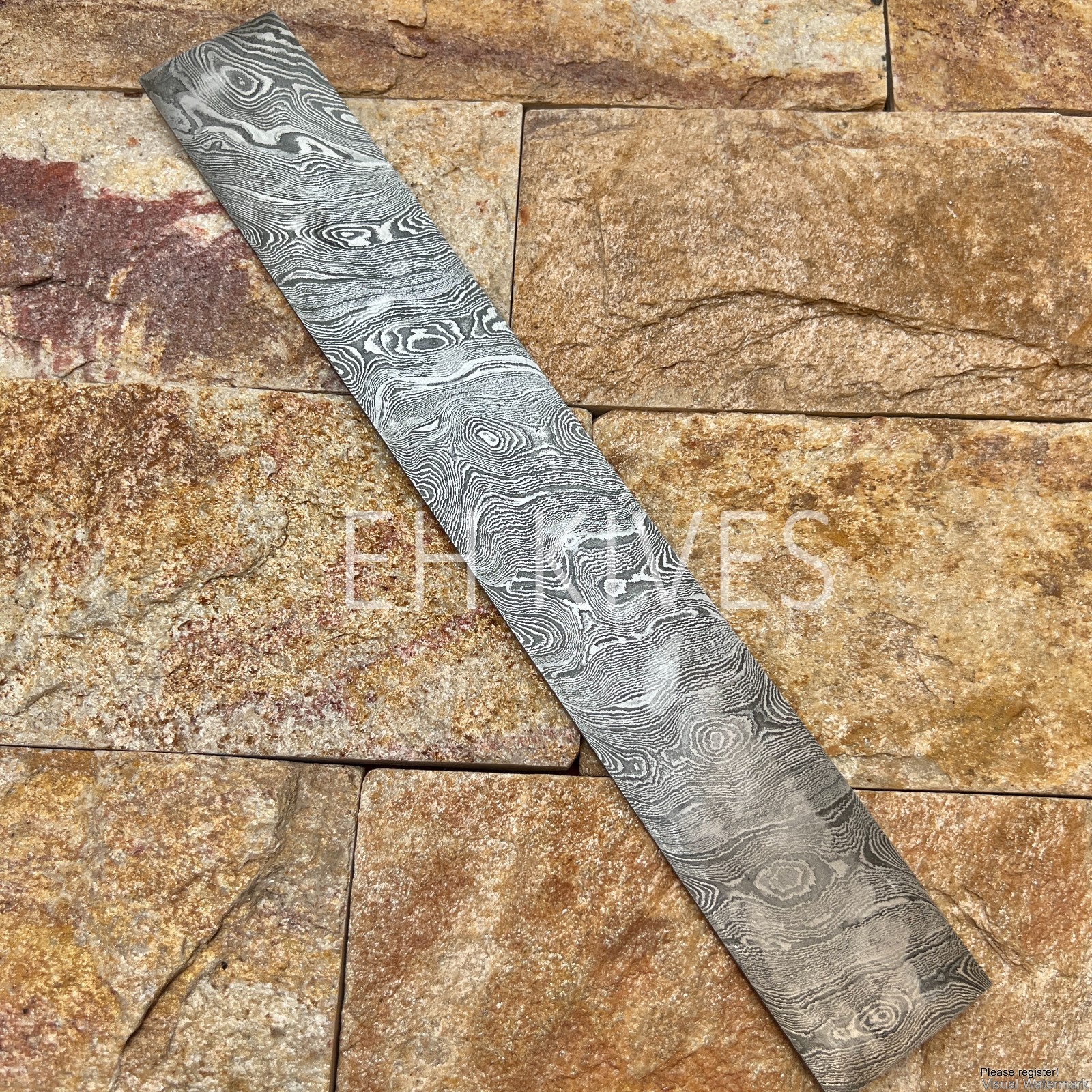 10''  Authentic Handmade Damascus Steel Twist blank billet for knifemaking