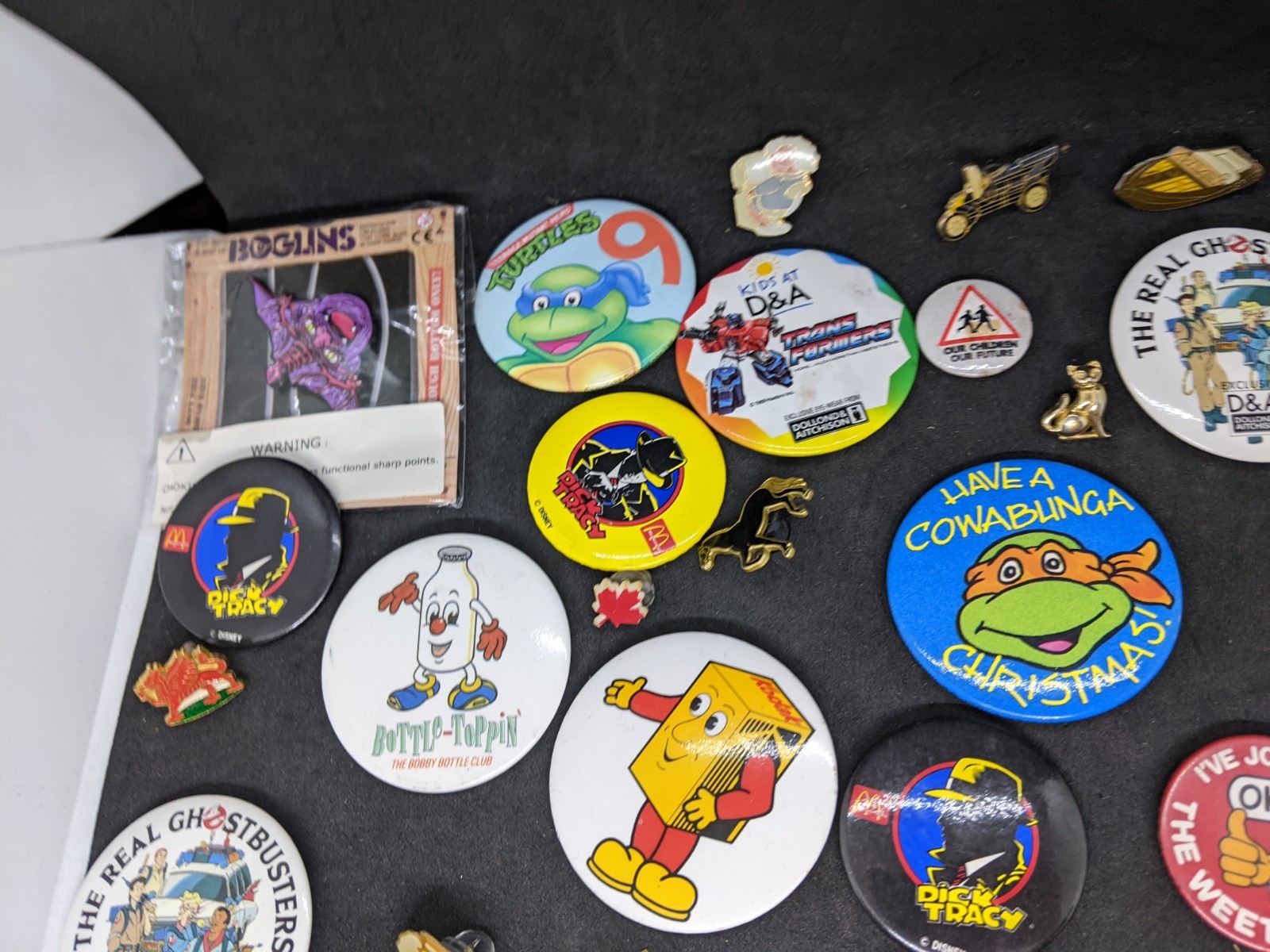 Vintage 1980s - 1990s Badge & Pin Job Lot Bundle Ghostbusters McDonald\'s +