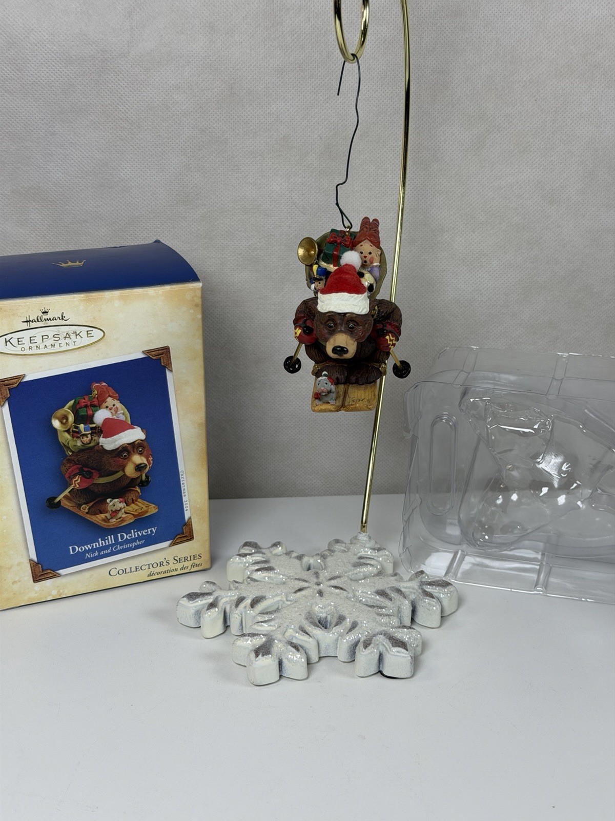 2004 Hallmark Keepsake Downhill Delivery Nick Christopher #1 Ornament QX2834