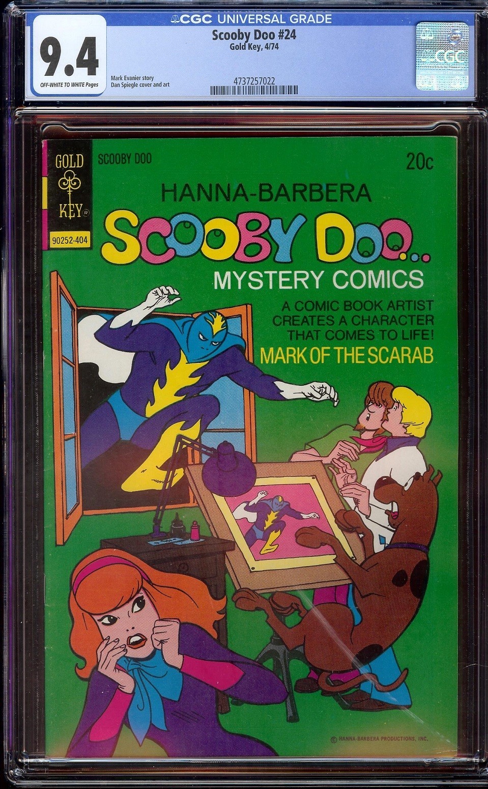 Scooby Doo #24 CGC 9.4 OW/W (Gold Key, 1974) Scarce in Grade, Dan Spiegle art