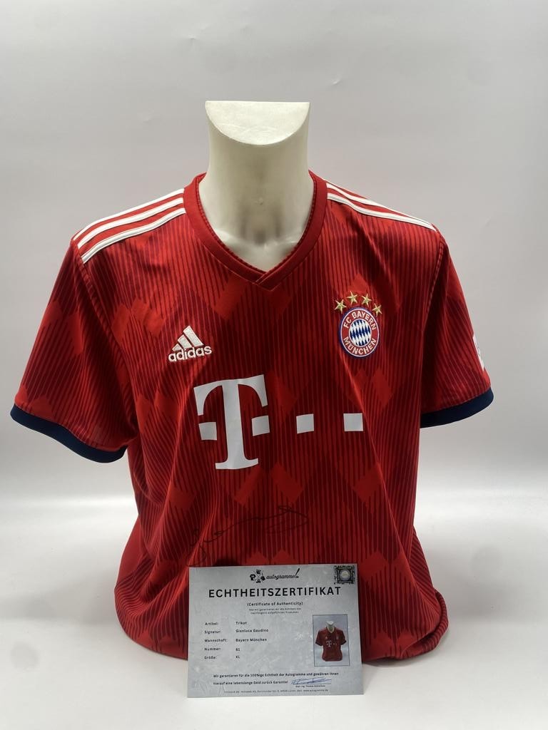 Bayern Munich Jersey Gianluca Gaudino Signed Autograph Adidas COA XL