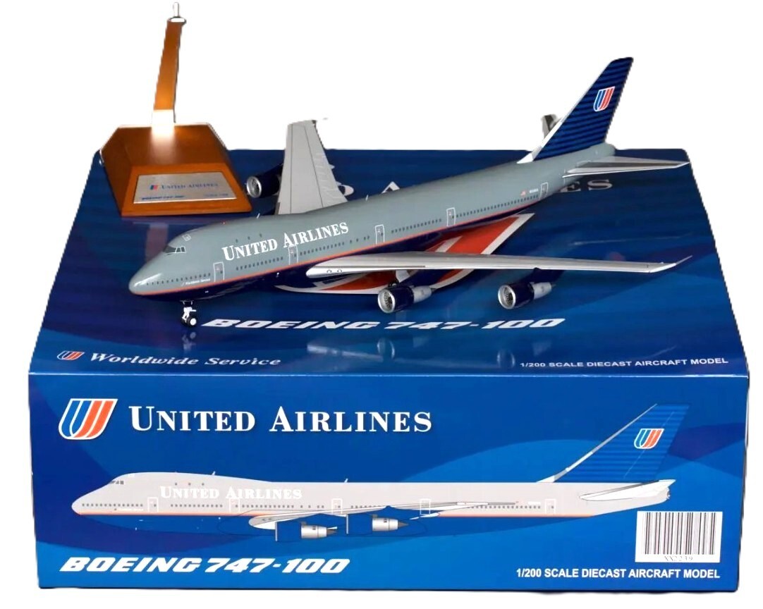 JC Wings XX2744 United Airlines Boeing 747-400 N178UA Diecast 1/200 Jet Model