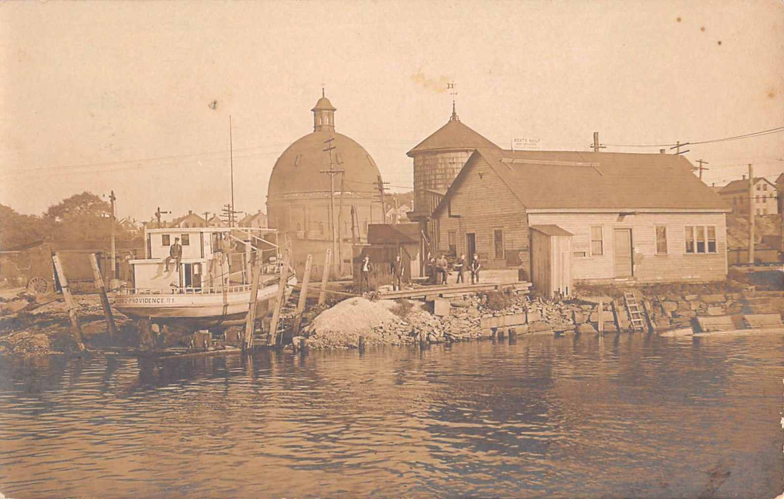 1908 RPPC Steamer East Providence #2 in Harbor East Providence RI