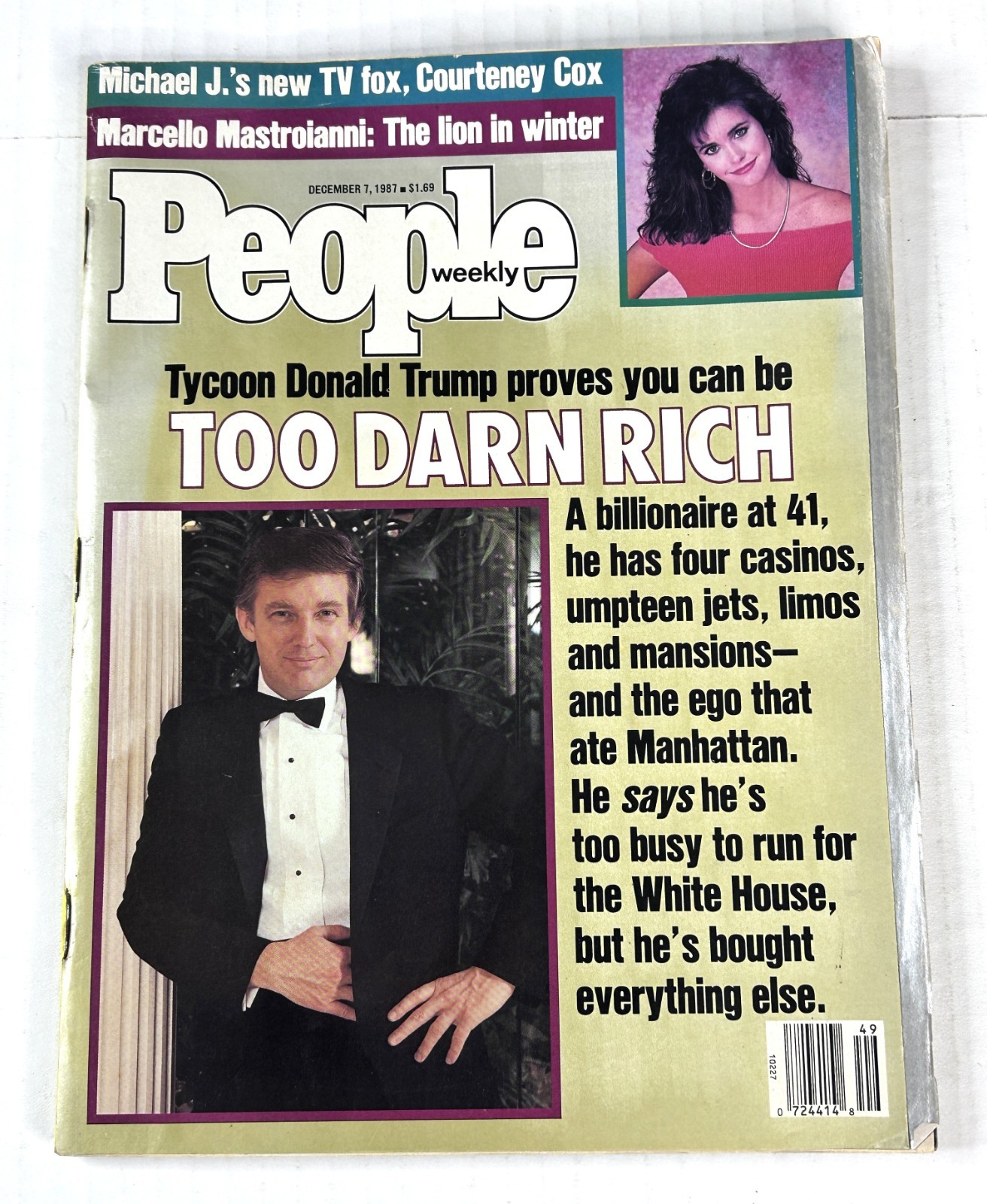 Donald Trump Too Darn Rich Vintage People Magazine Dec 7 1987 See Photos