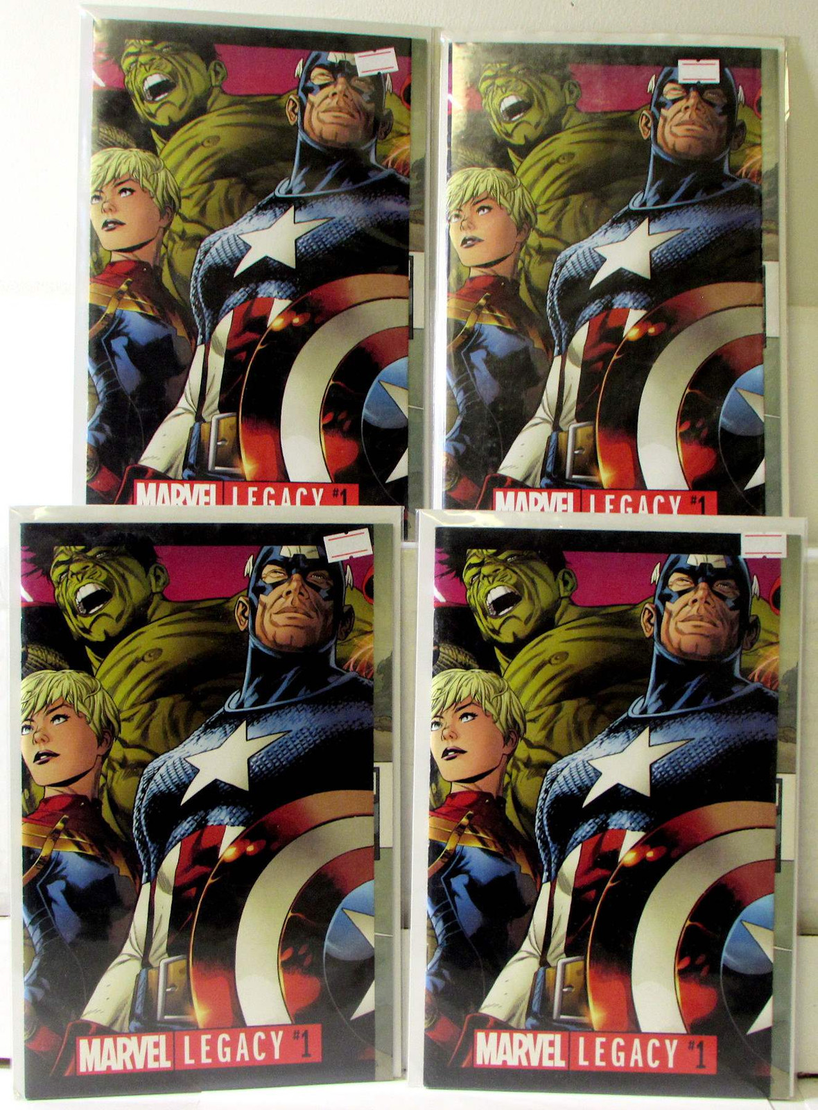 Marvel Legacy Lot 4 #1 x4 2017 Marvel 9.4 Captain America Captain Marvel Comics