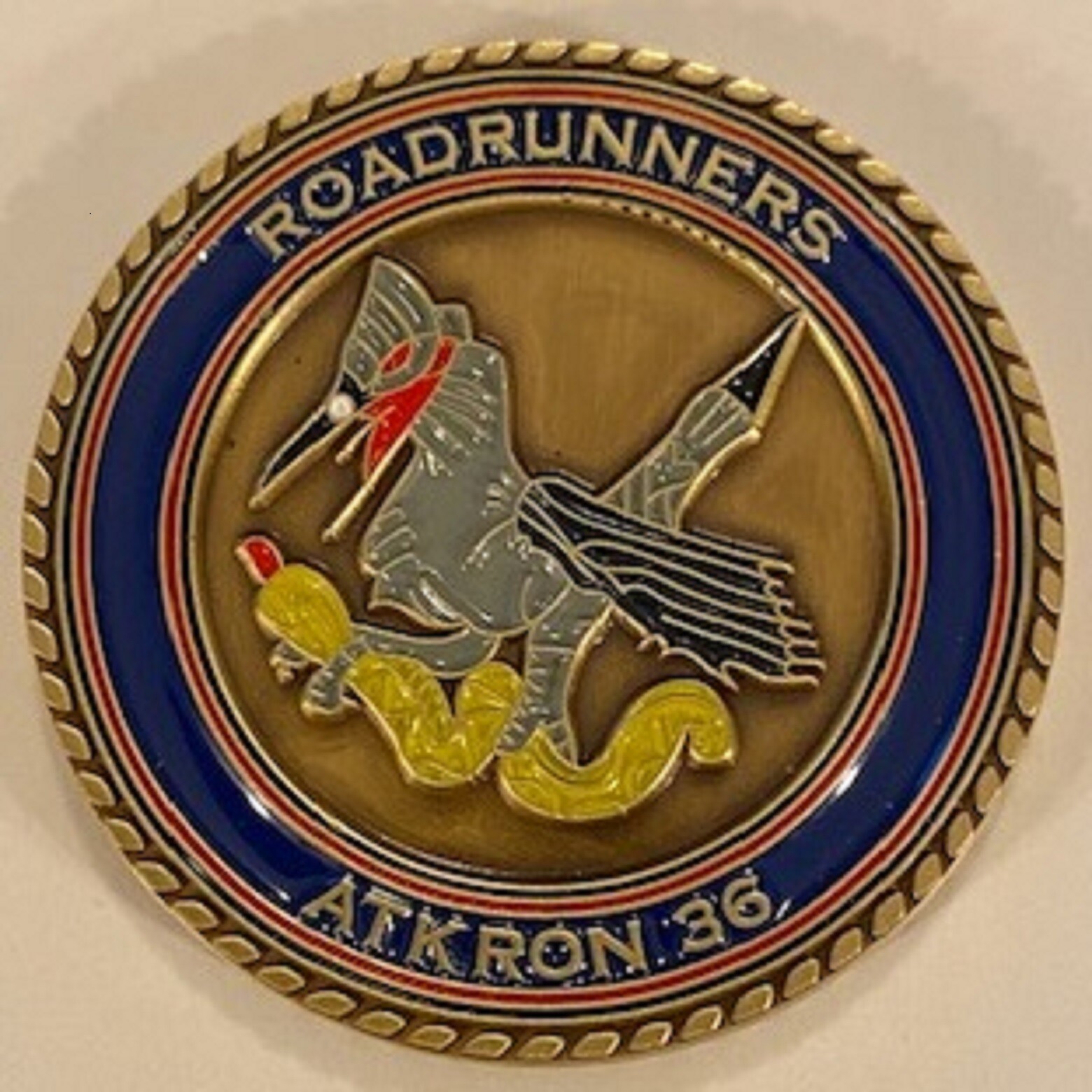 NAVY VA-36 INTRUDER A-6 ATKRON 36 ROADRUNNERS GRUMMAN CHALLENGE COIN NAVY VA-36 INTRUDER A-6 ATKRON 36 ROADRUNNERS GRUMMAN CHALLENGE COIN