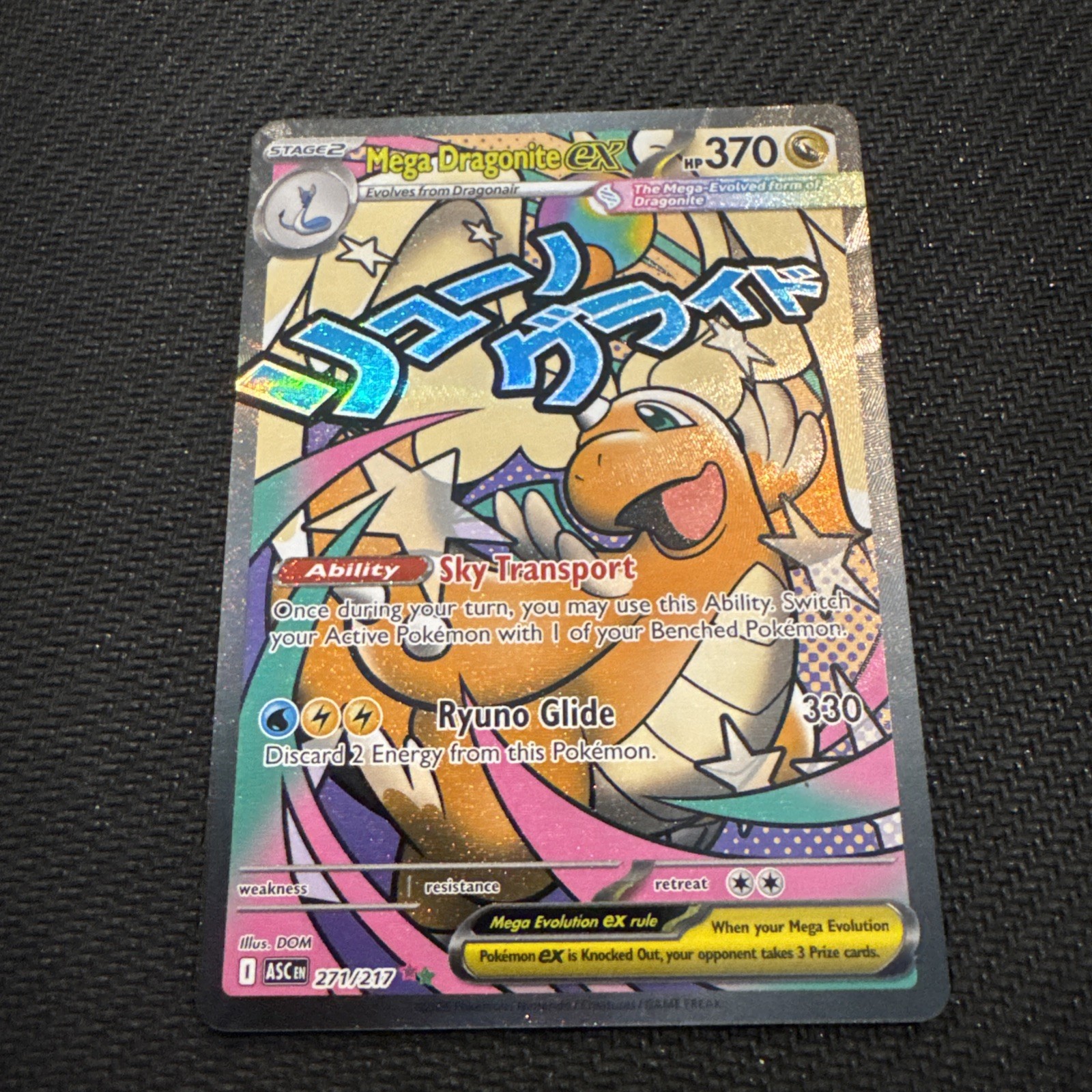 Pokémon TCG Mega Dragonite EX 271/217 ASC Full Art Holo English HP 370