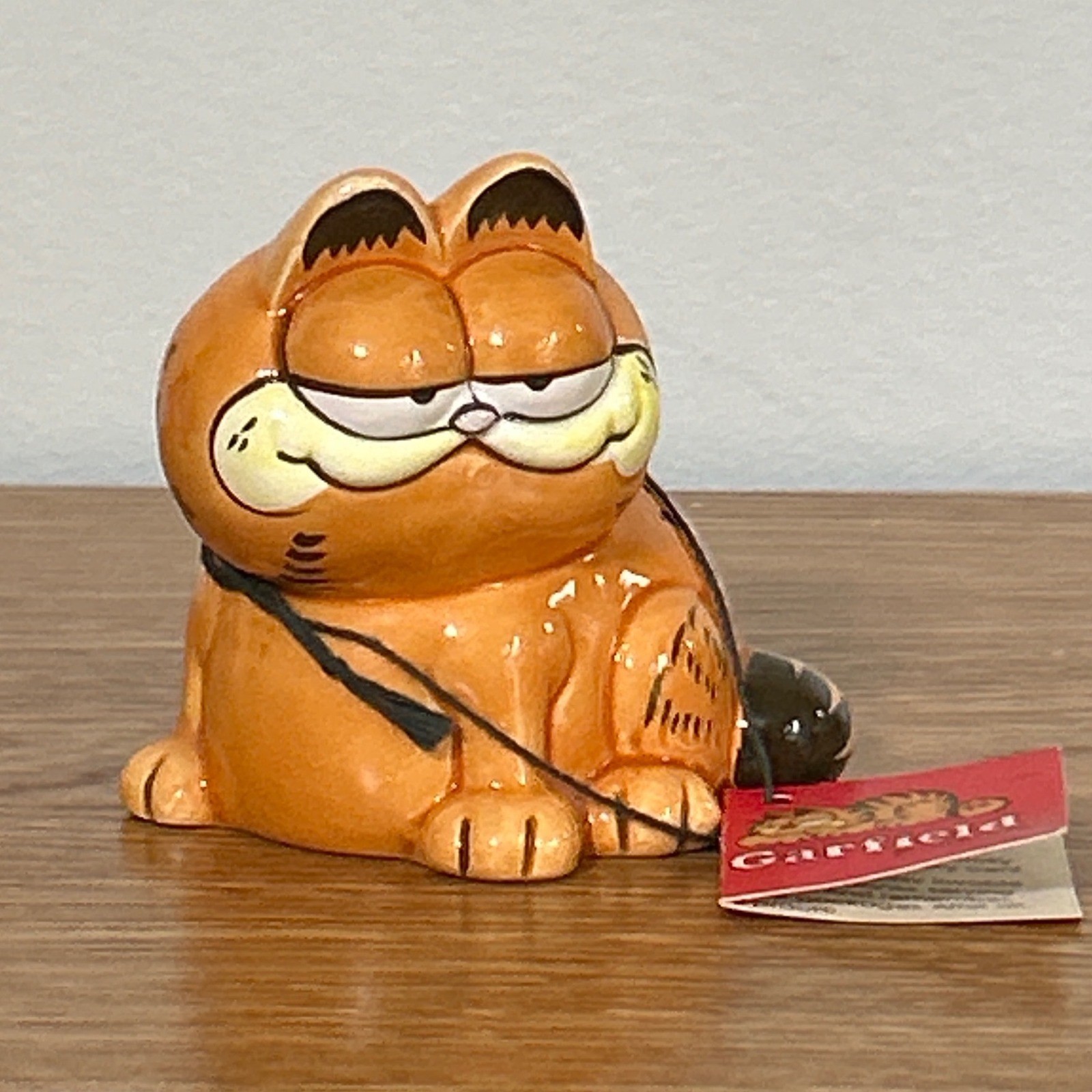 Vintage Enesco Garfield Ceramic Figurine Orange Tabby Cat Collectible 1978 1981